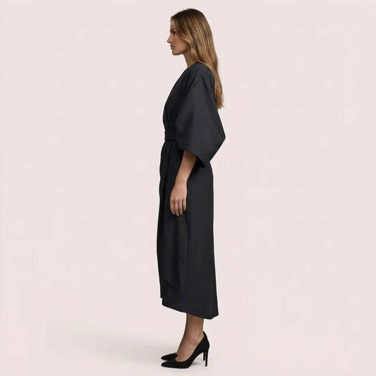 Grace | Sophisticated Dress Featuring Lantern Sleeves and a Waist Belt