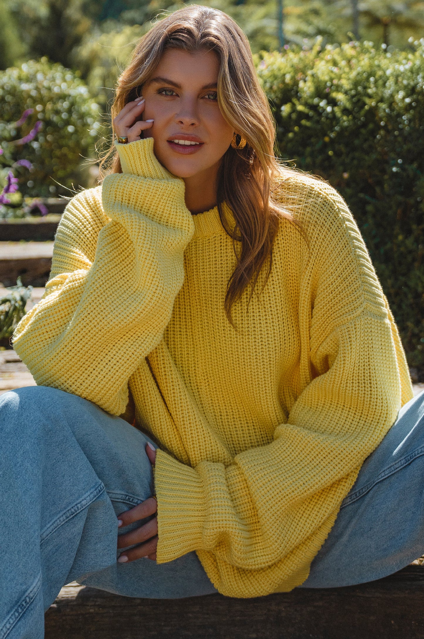Long-Sleeve Cotton Sweater — Slow Sunday