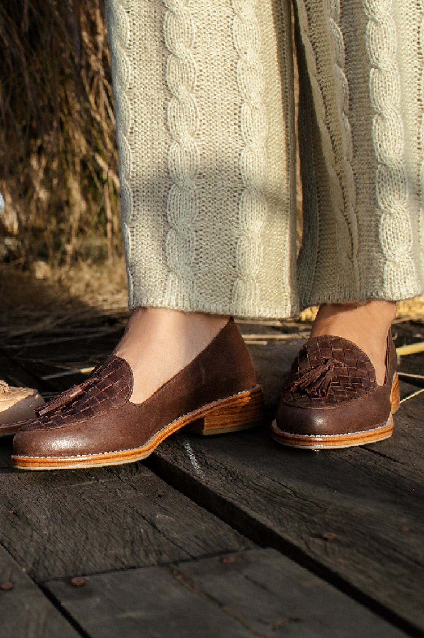 Woven Leather Loafers — Off-Duty Editor