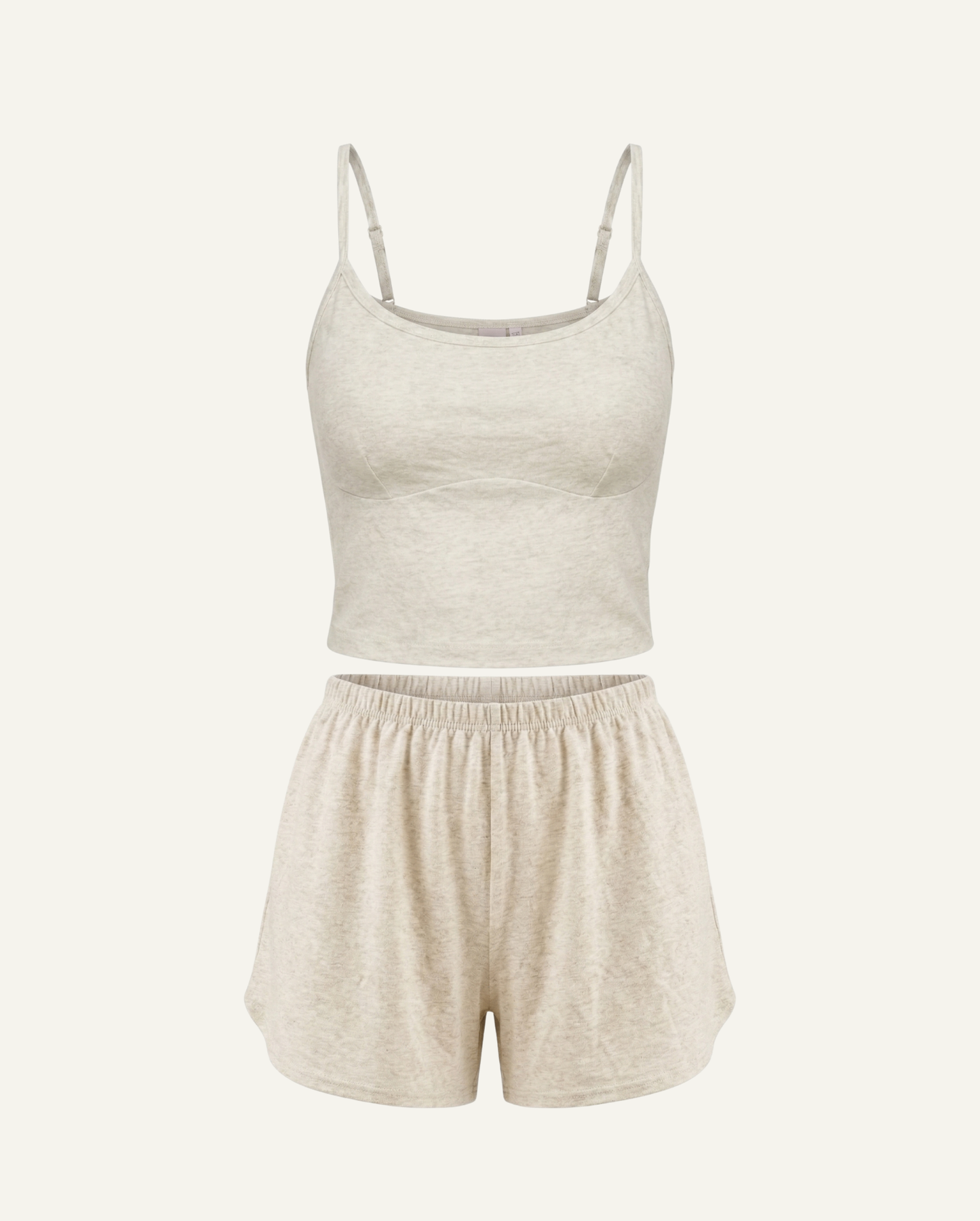 Cotton-Linen Pyjama Set — Cami & Shorts