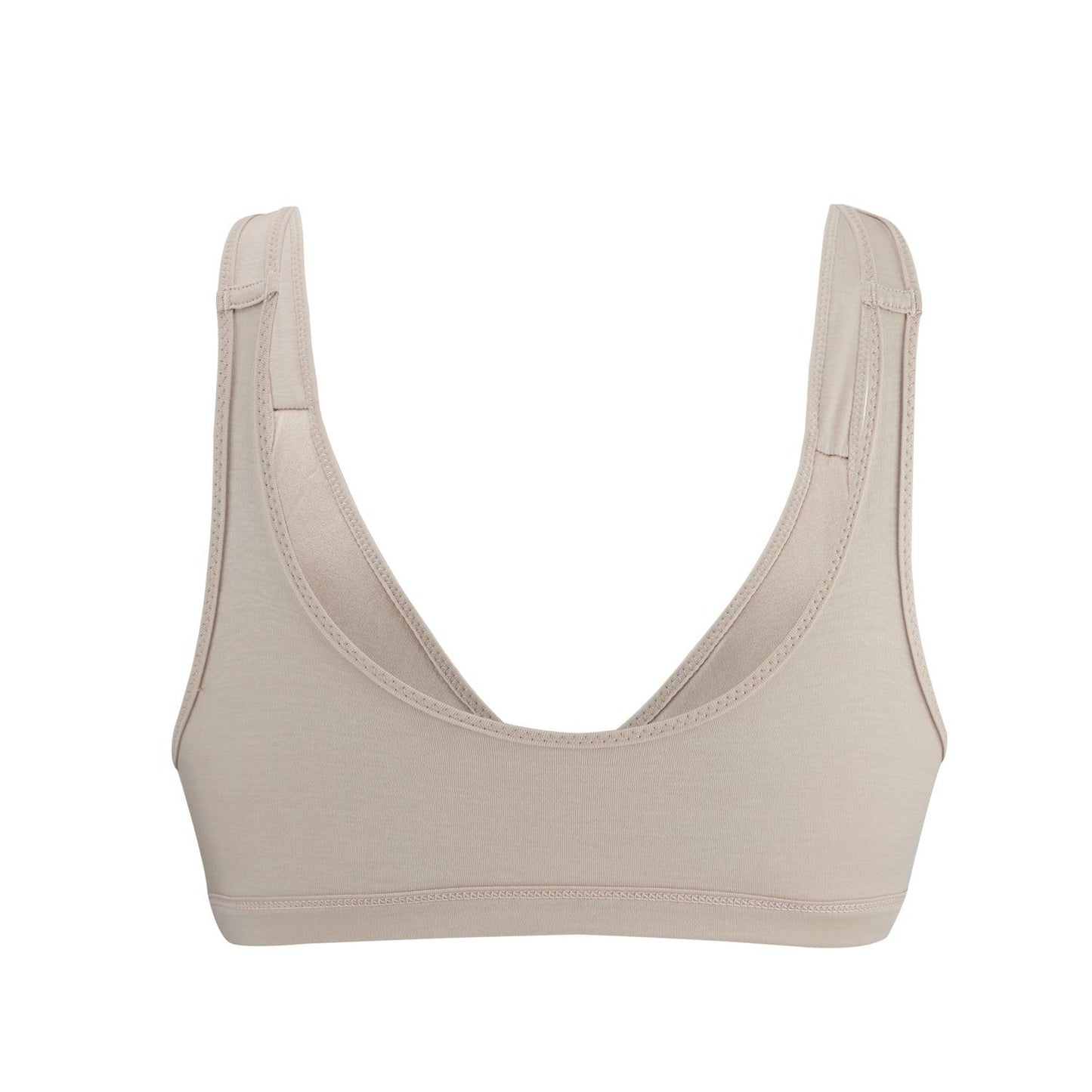 Silk & Organic Cotton Front-Closure Bra — Ivory