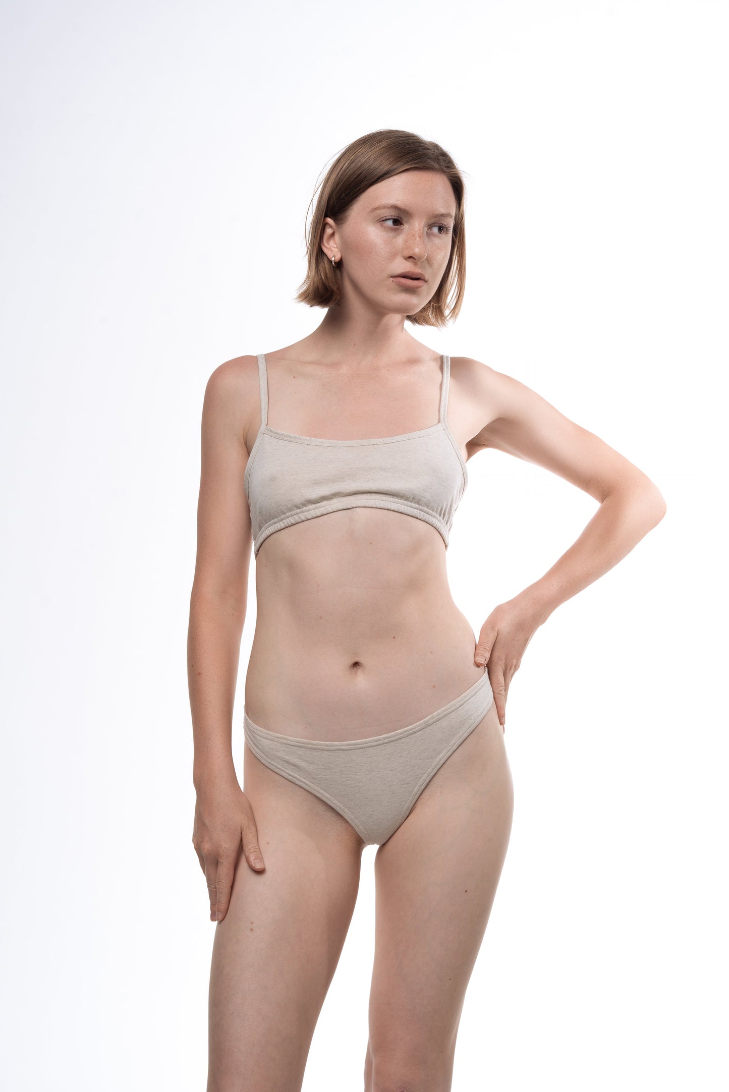 Cotton-Linen Scoop Bralette — Bare Essential