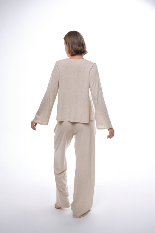 Cotton-Linen Palazzo Pants — Off-Duty Glamour