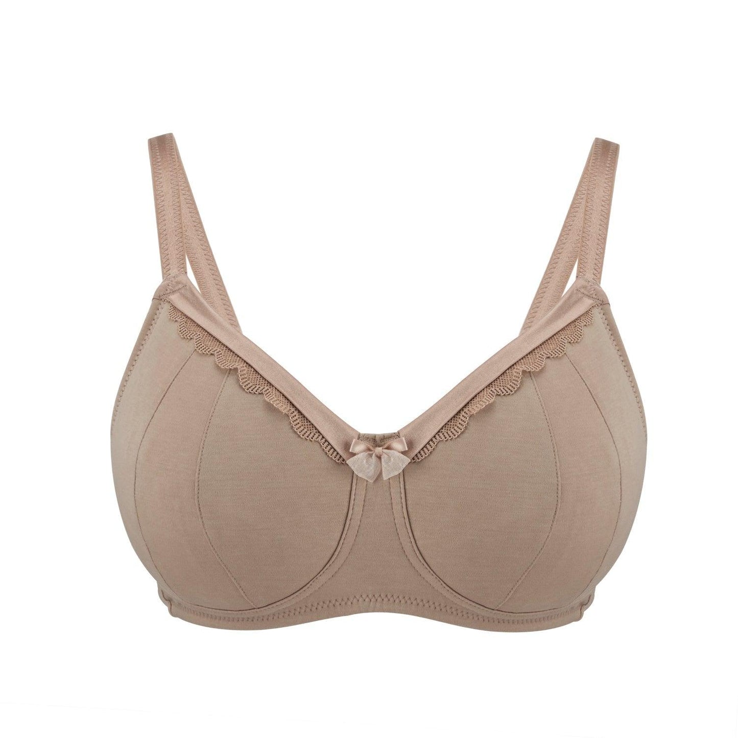 Silk & Organic Cotton Non-Wired Bra — Warm Gold