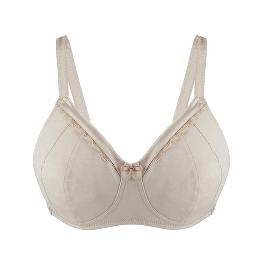 Silk & Organic Cotton Non-Wired Bra — Ivory