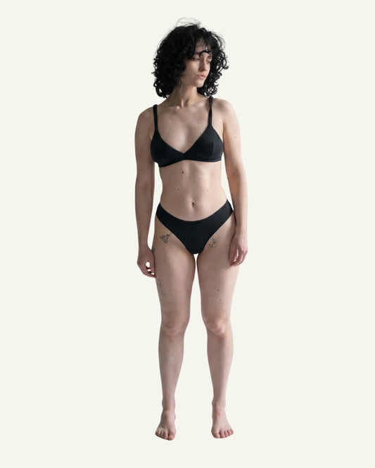 Seaweed Thong — Black