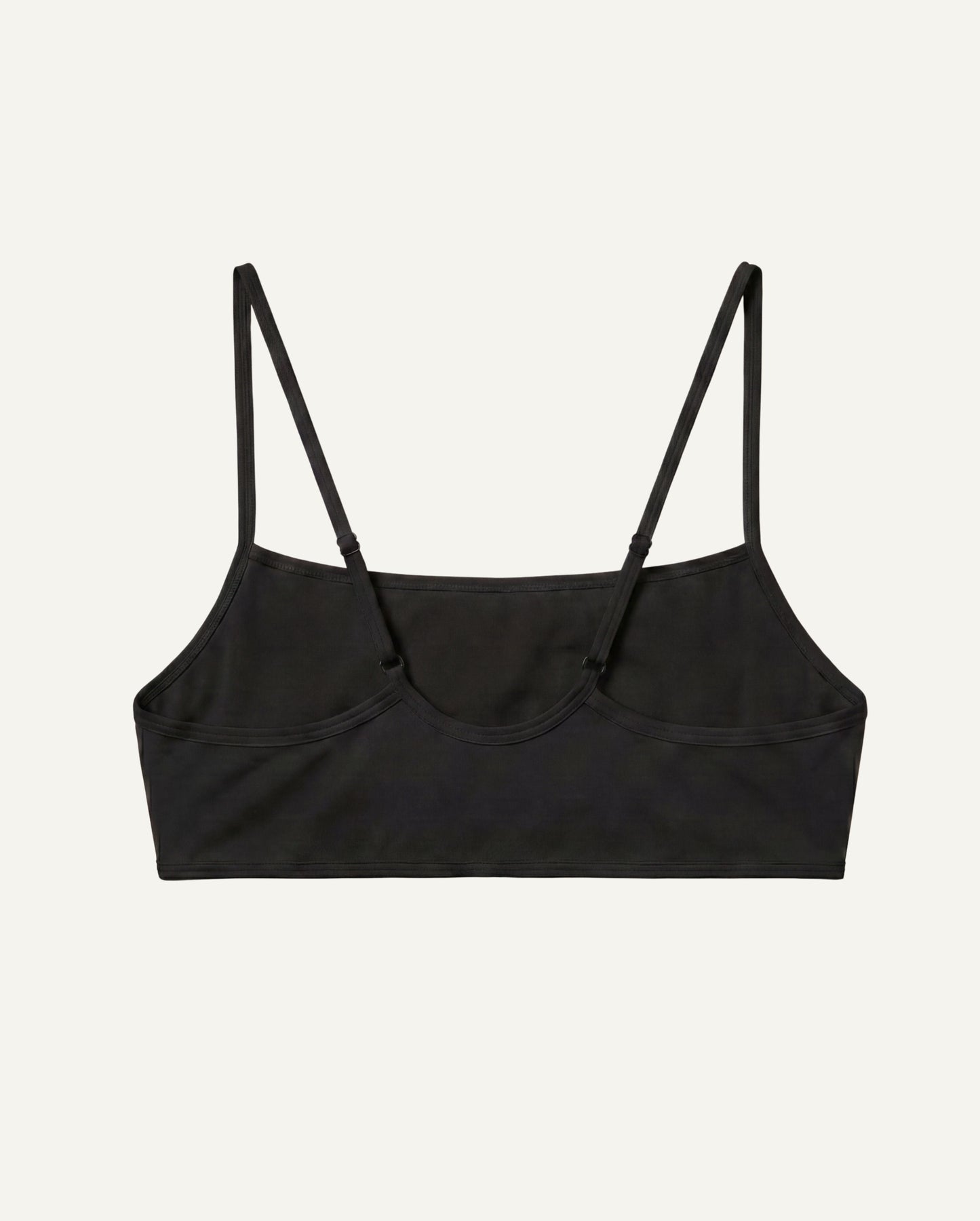Merino Wool Bandeau Bra — Black