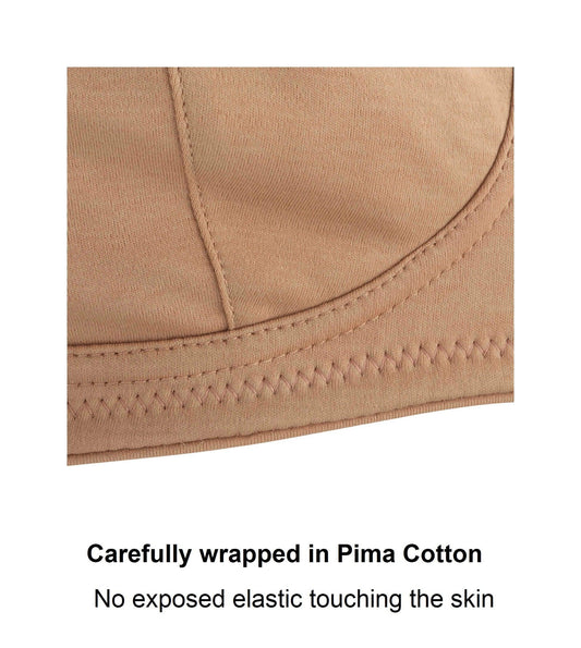 Silk & Organic Cotton Non-Wired Bra — Warm Gold