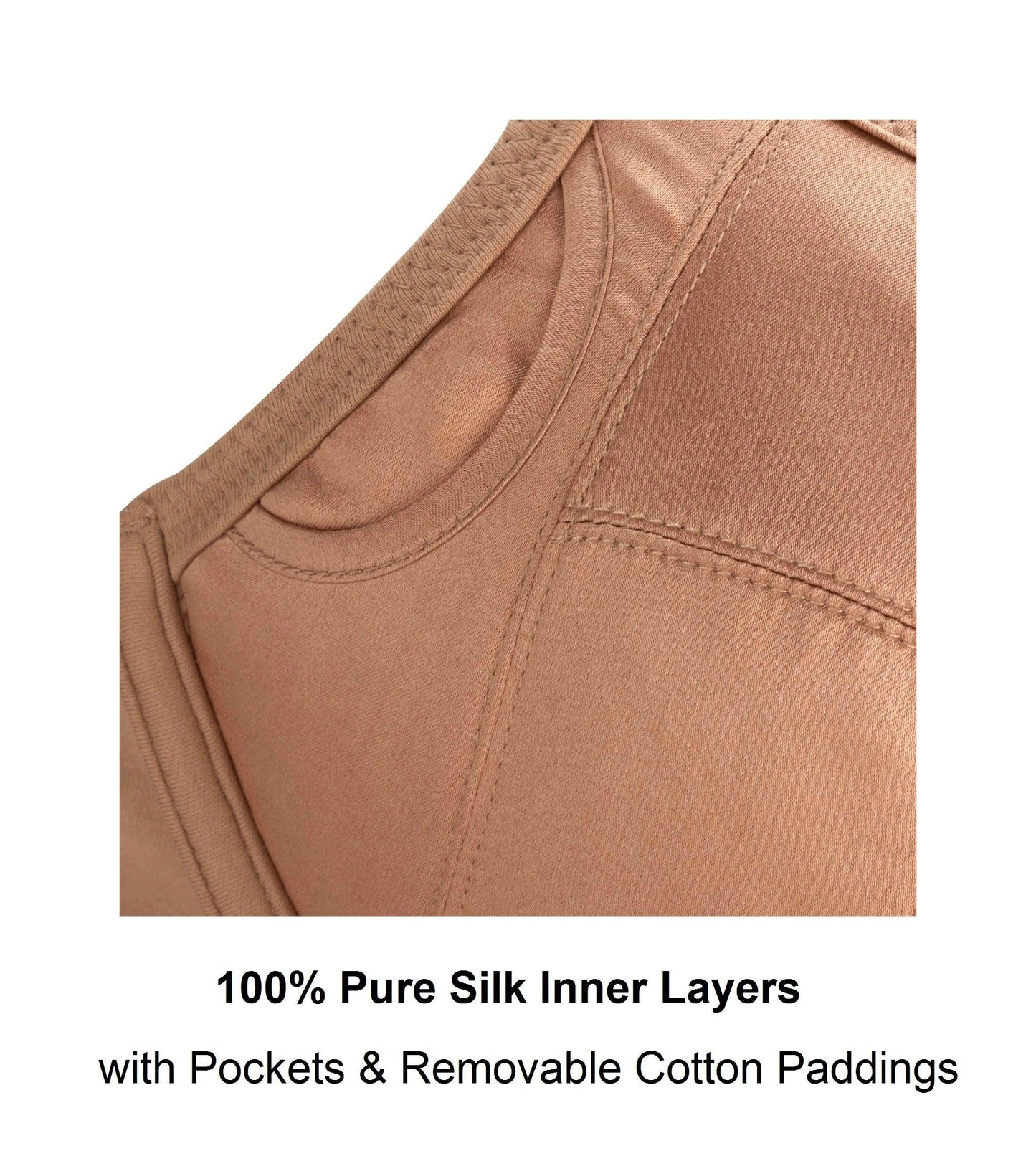 Silk & Organic Cotton Underwired Bra — Warm Gold