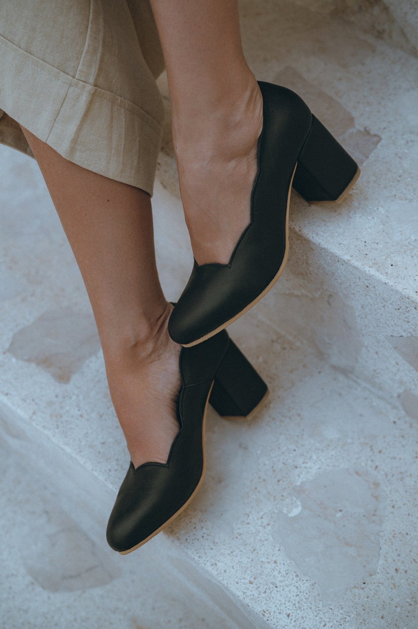 Classic Leather Heels — Mayfair Standard