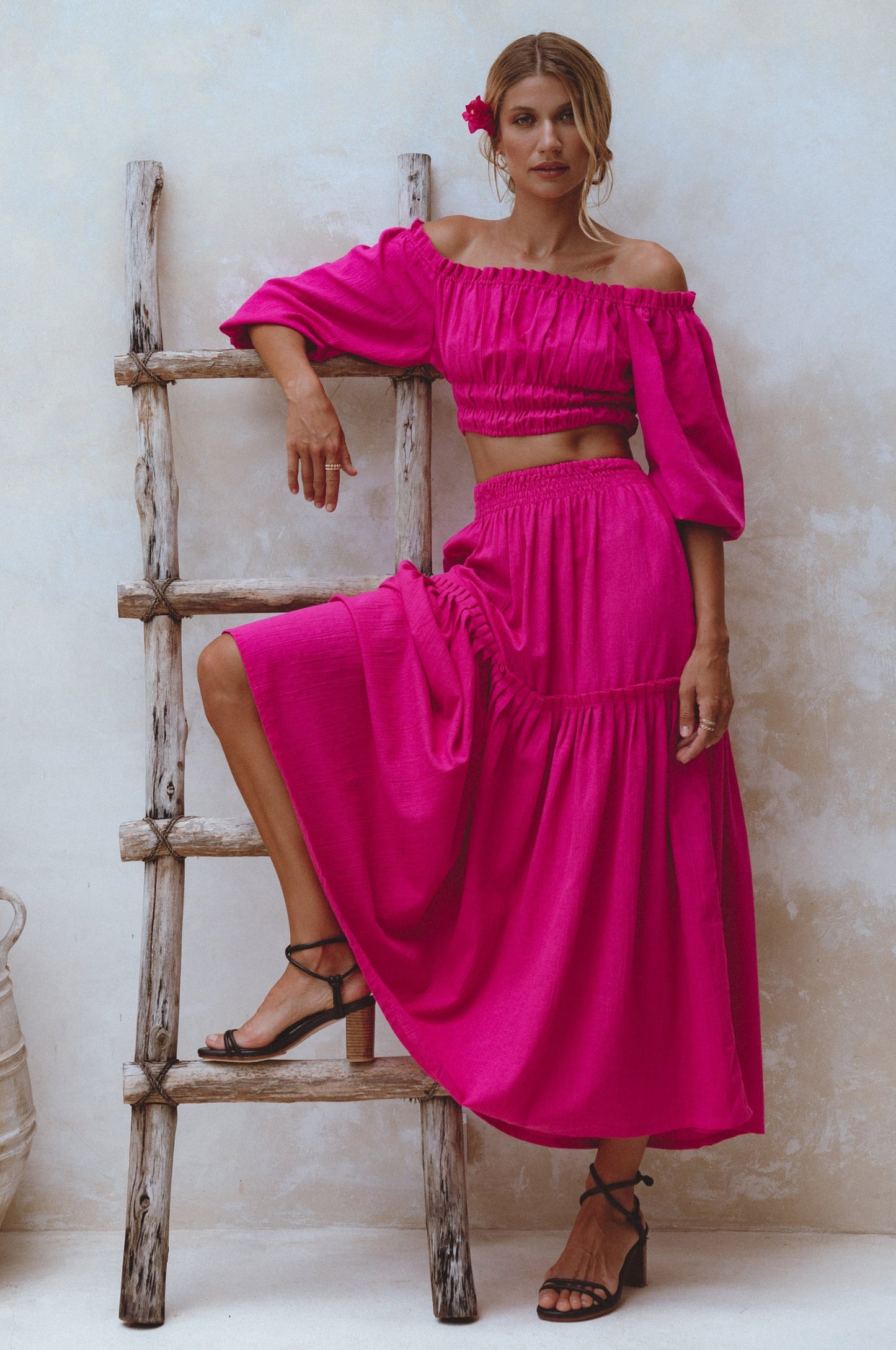 Boho Linen Maxi Skirt — Sweep the City
