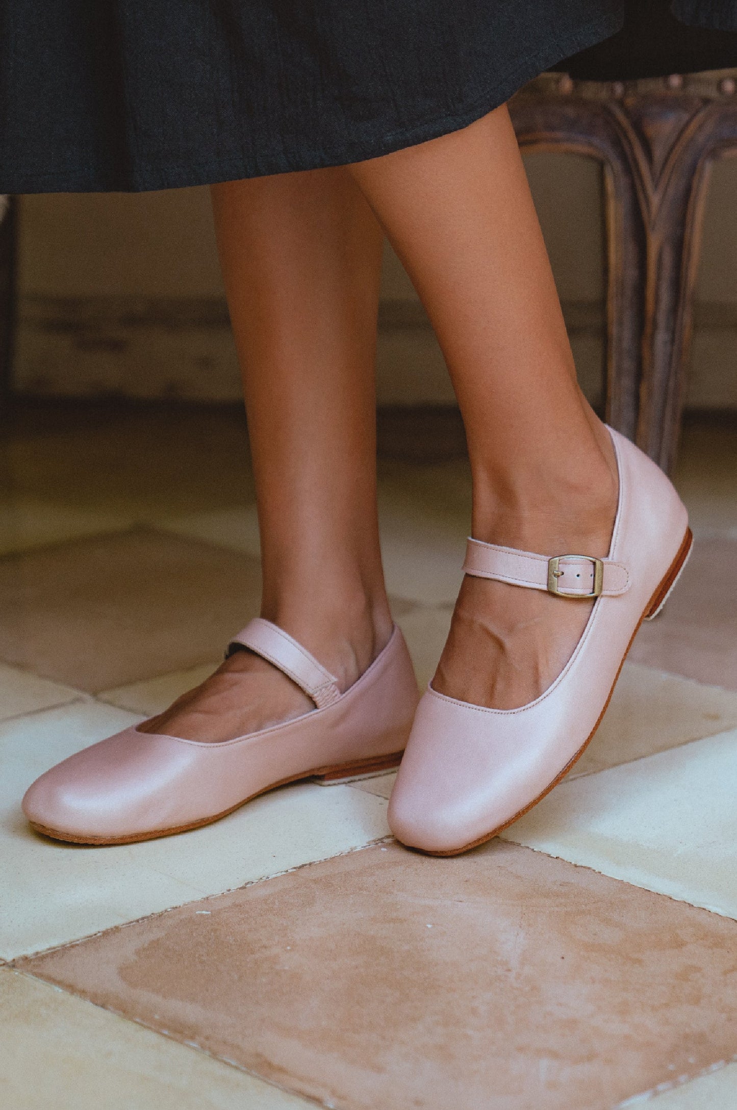 Mary Jane Leather Flats — City Sprint