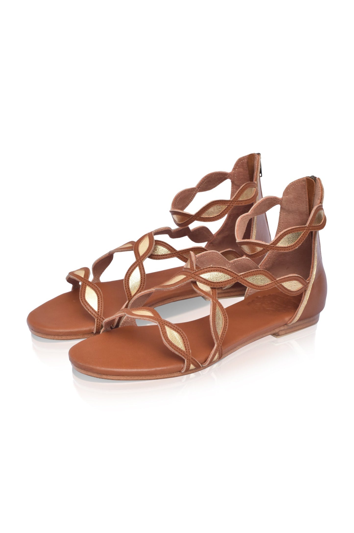 Floral Leather Sandals — Summer Bloom