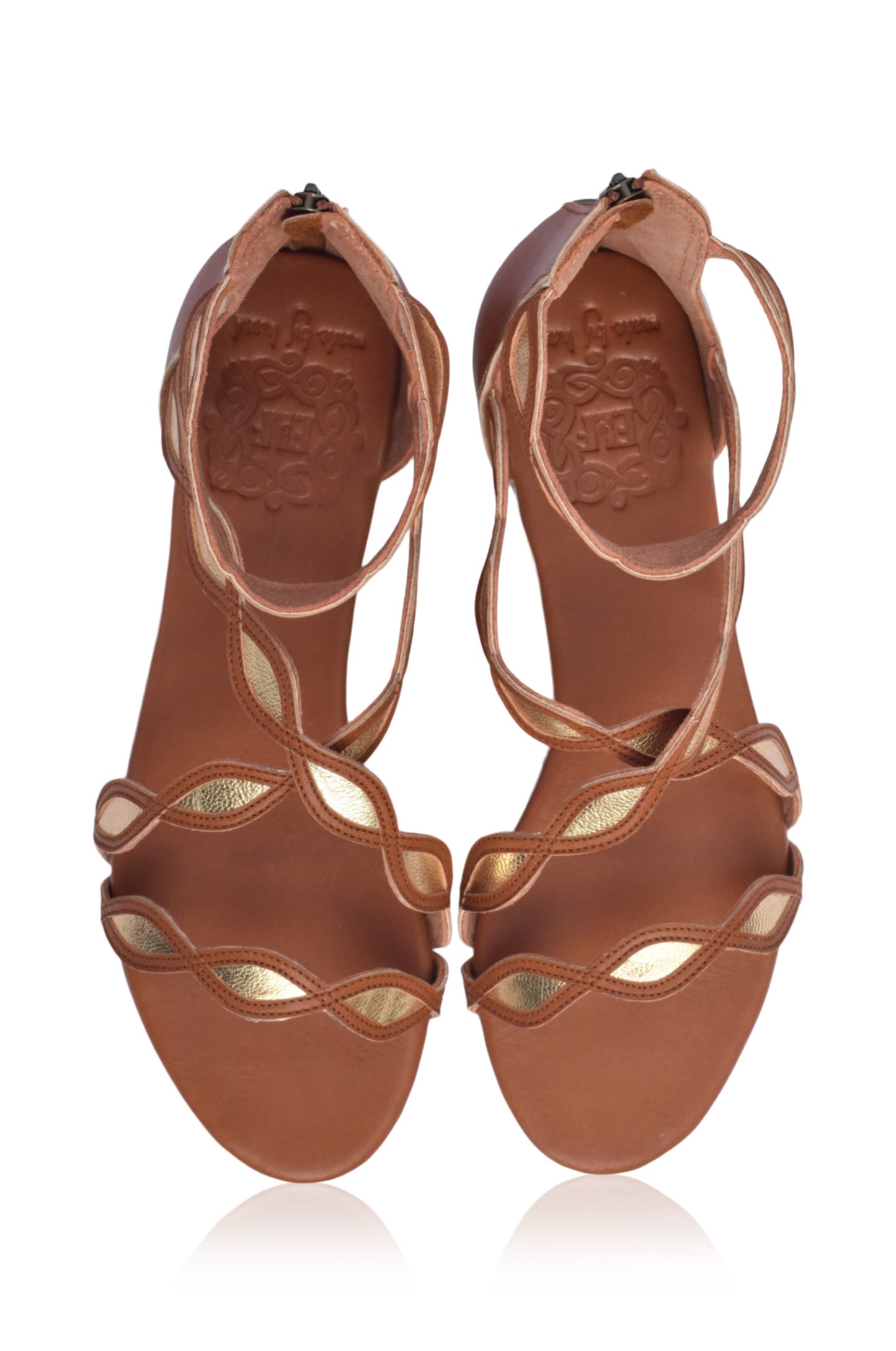 Floral Leather Sandals — Summer Bloom
