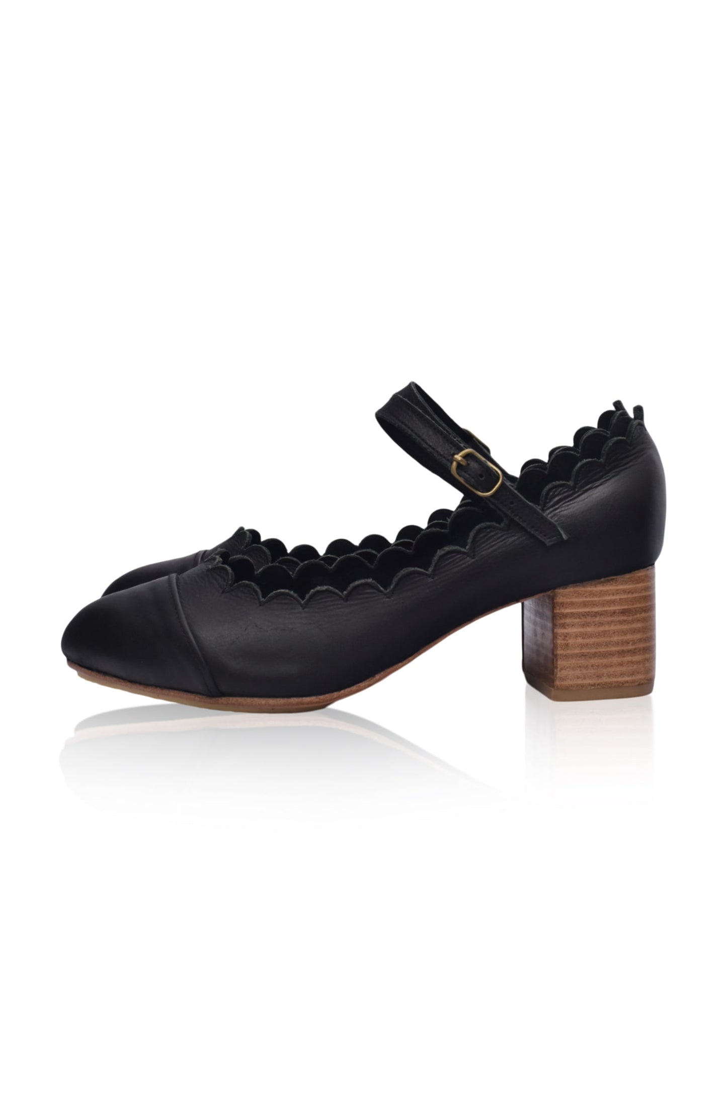 Mary Jane Leather Heels — After Hours