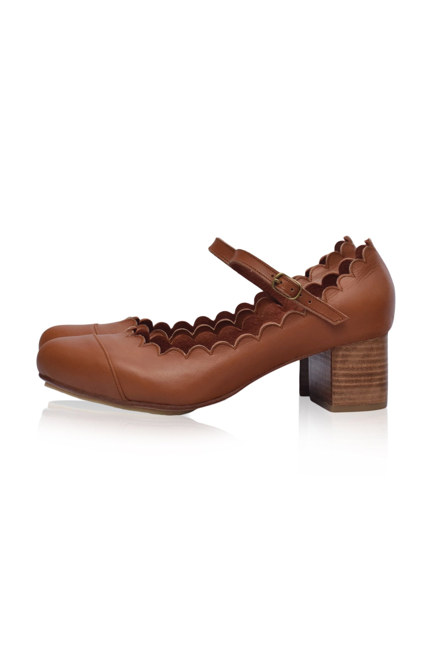 Mary Jane Leather Heels — After Hours