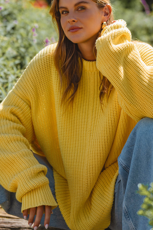 Long-Sleeve Cotton Sweater — Slow Sunday