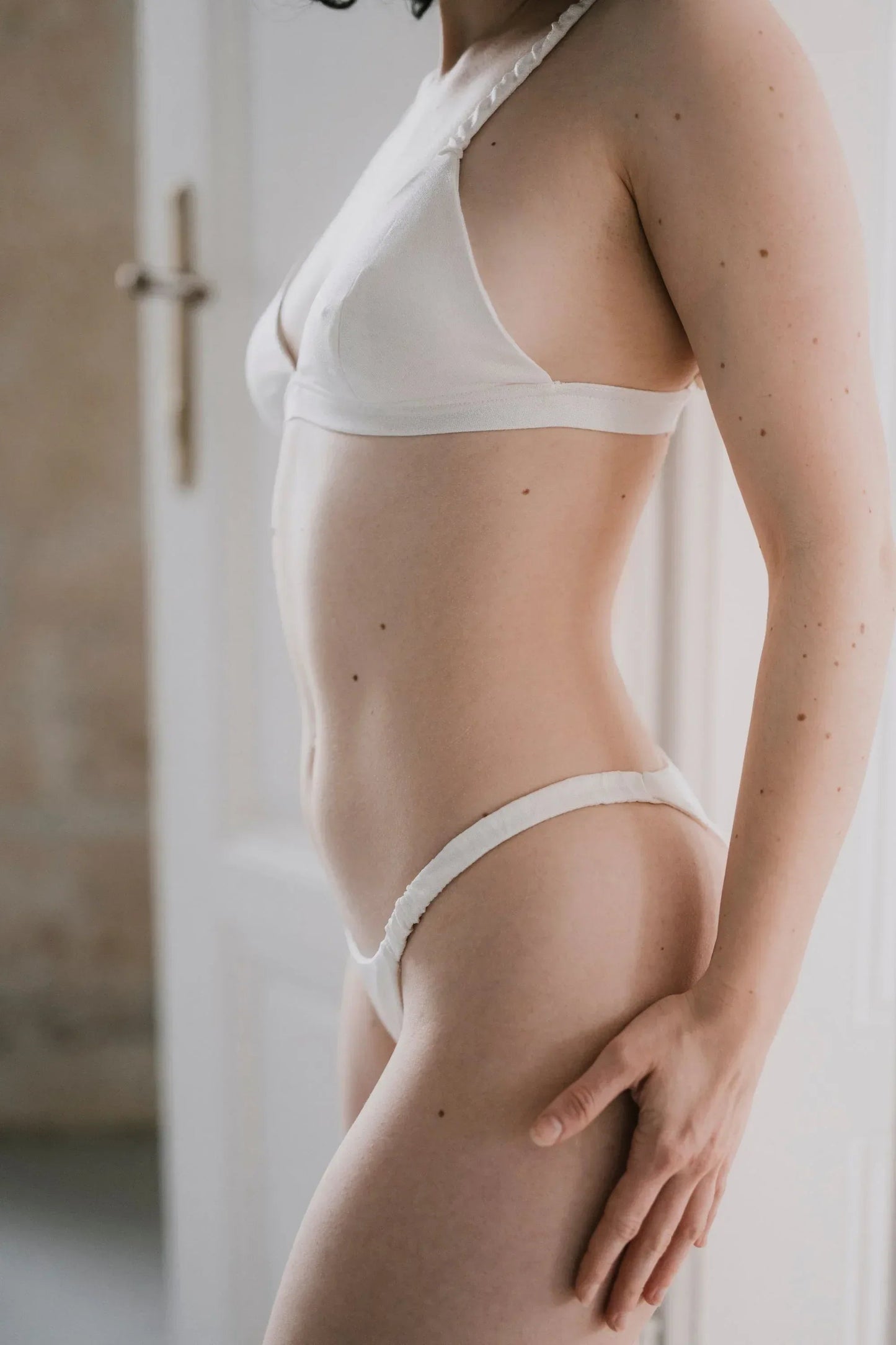 Silk Bra — Pure White