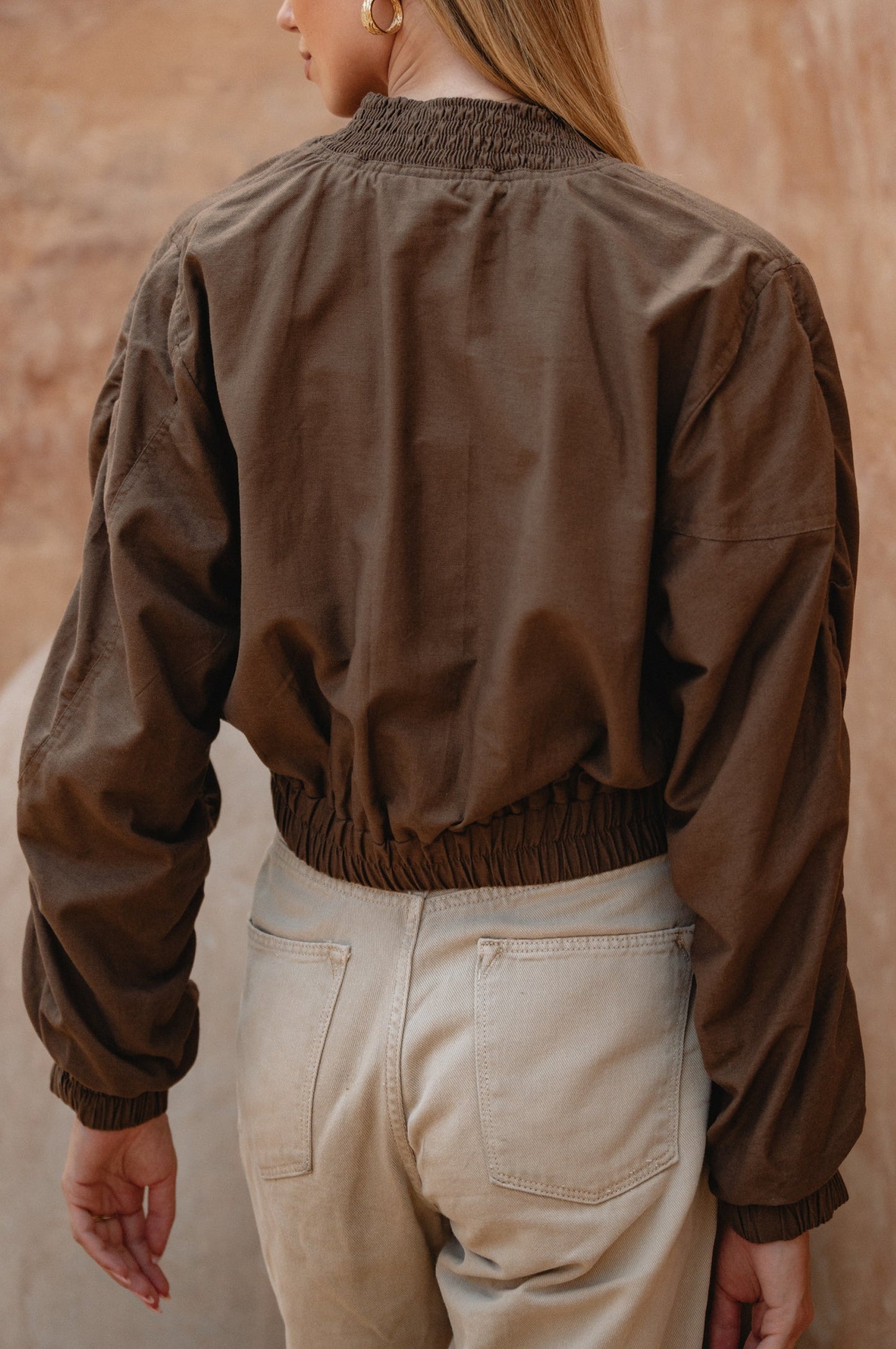 Linen Bomber Jacket — Off-Duty Cool