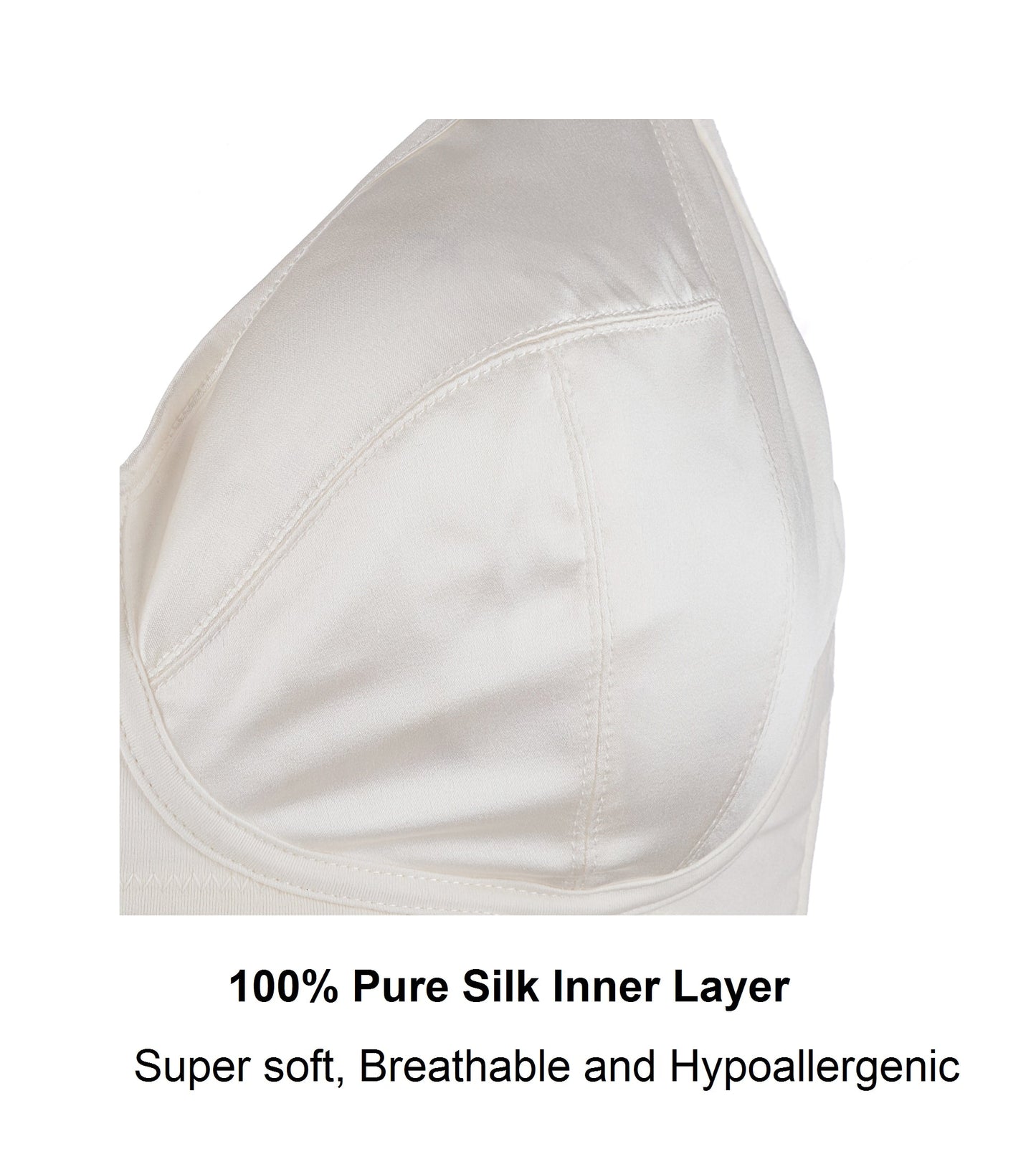 Silk & Organic Cotton T-Shirt Bra — Small Floral