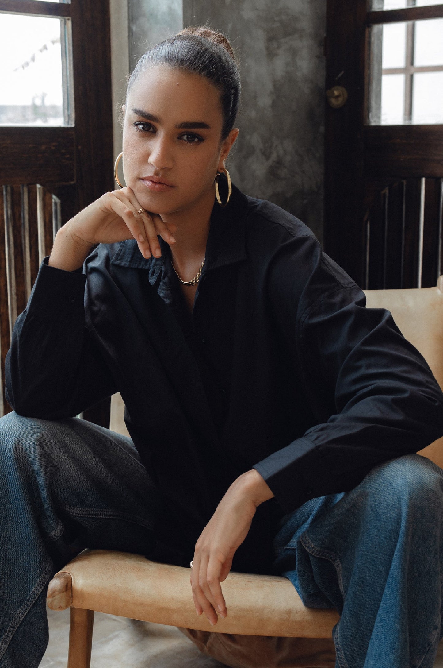 Cotton Long-Sleeve Shirt — Off-Duty Staple