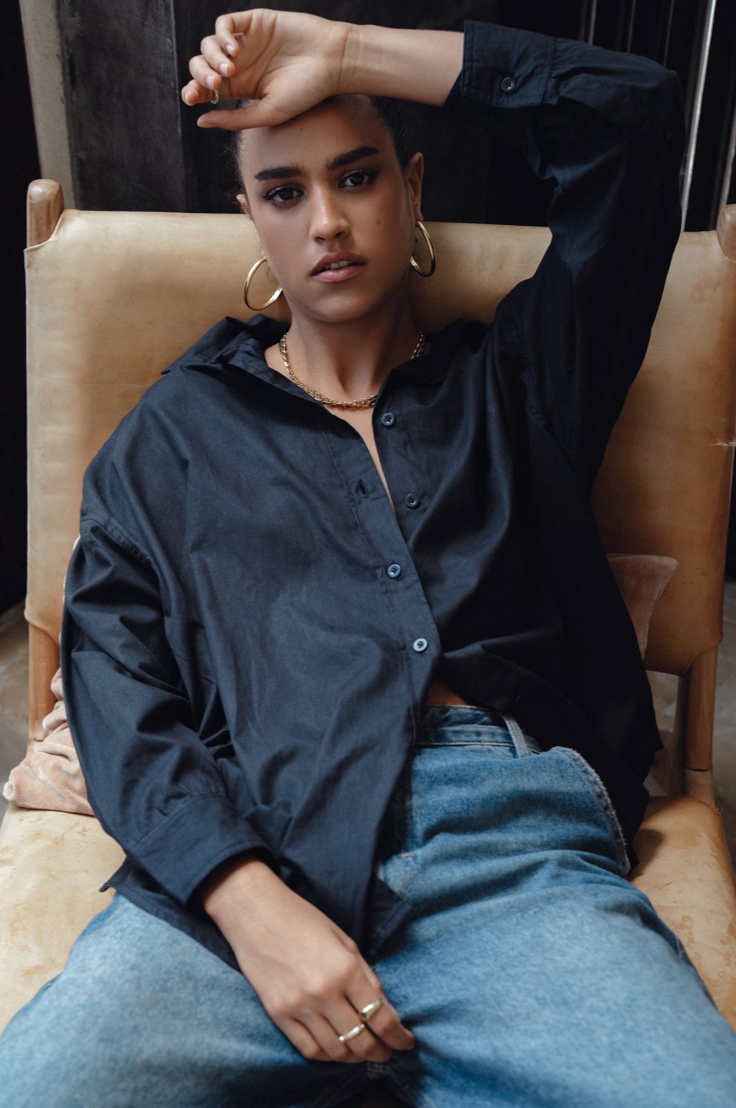 Cotton Long-Sleeve Shirt — Off-Duty Staple