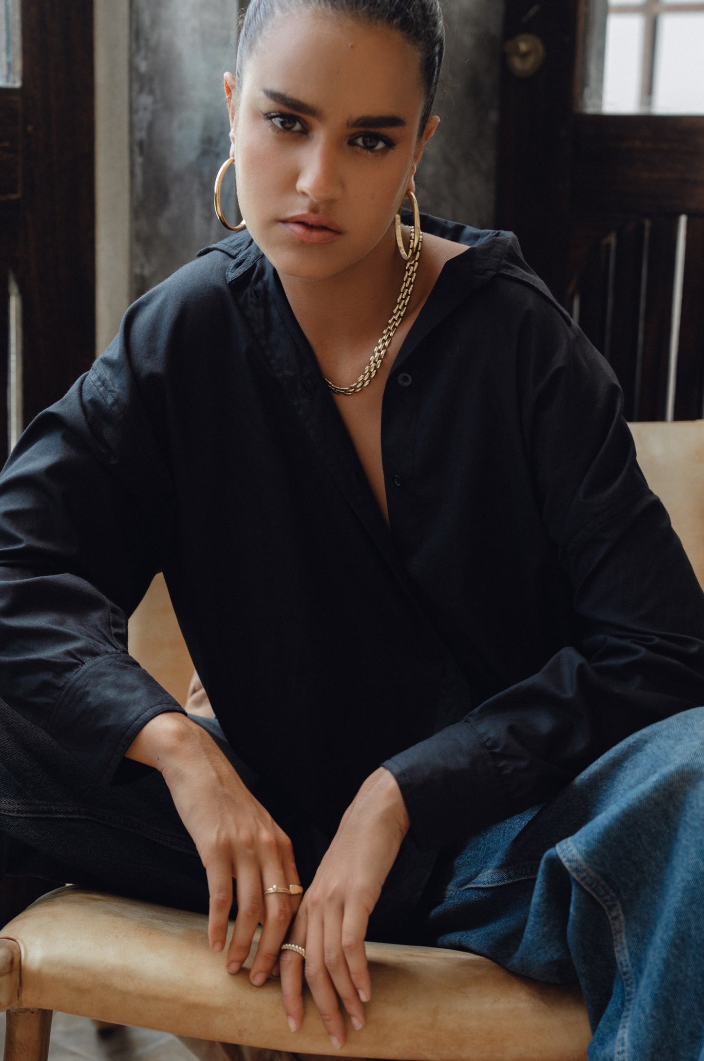 Cotton Long-Sleeve Shirt — Off-Duty Staple