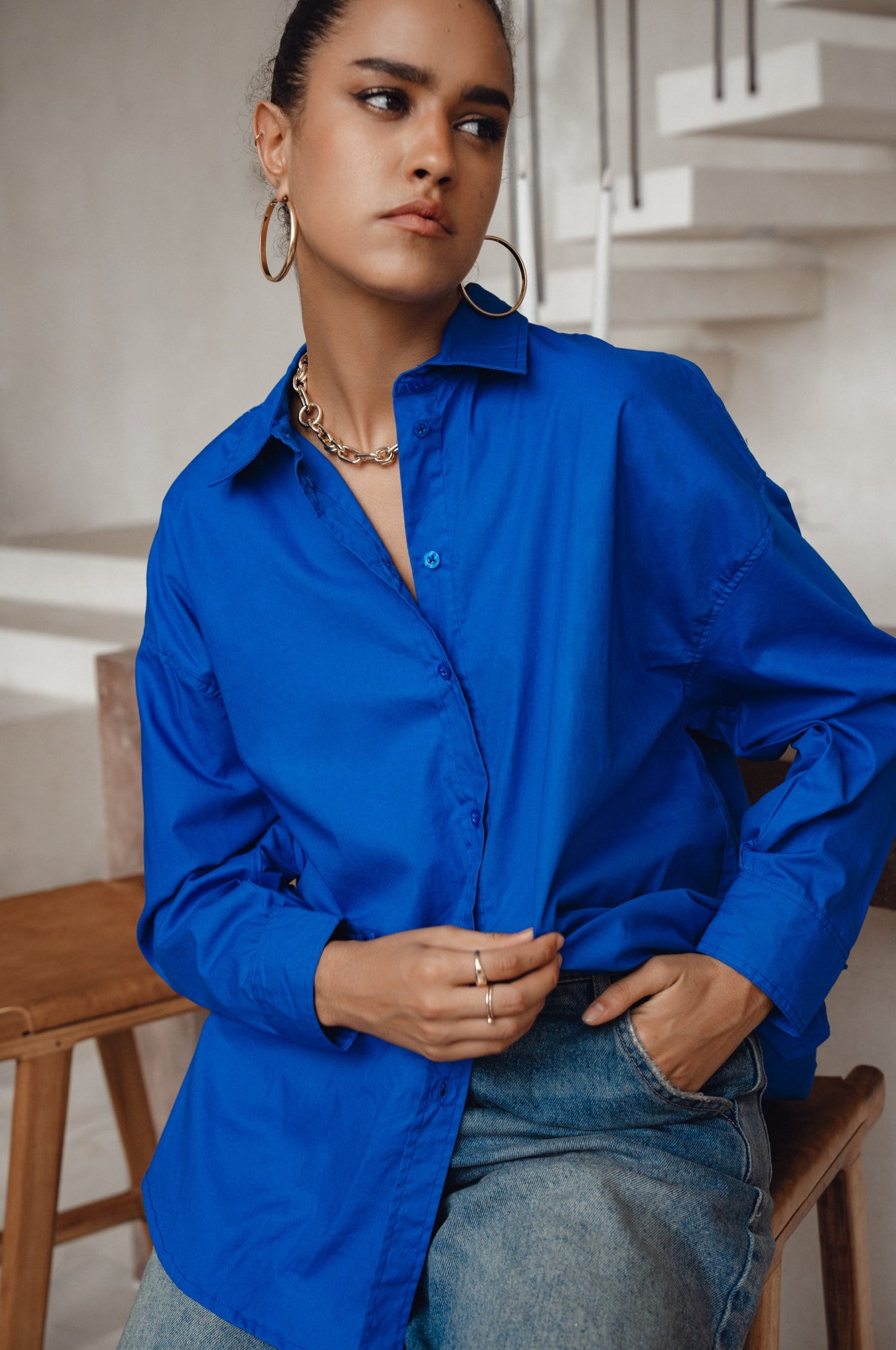 Cotton Long-Sleeve Shirt — Off-Duty Staple