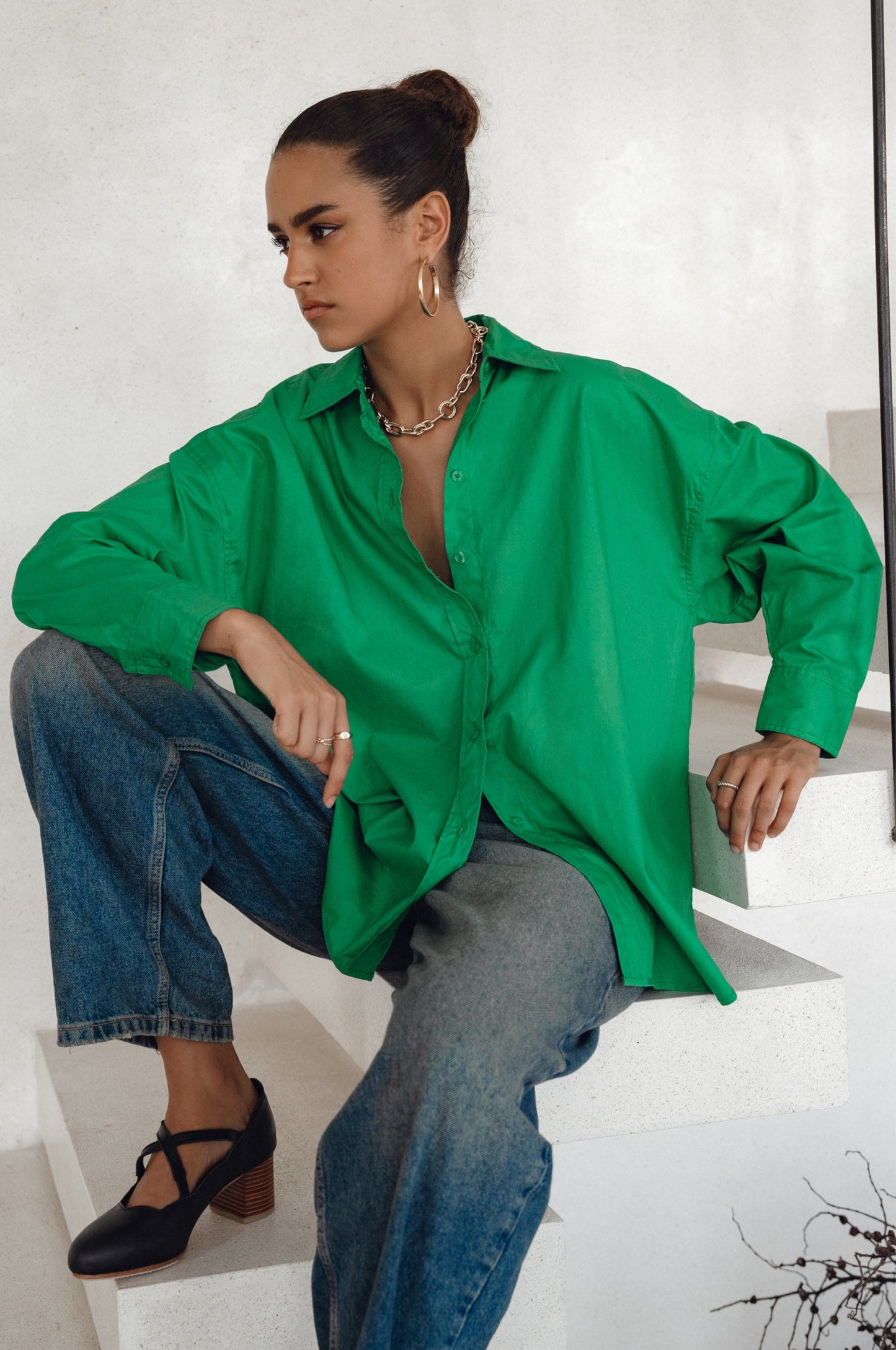 Cotton Long-Sleeve Shirt — Off-Duty Staple