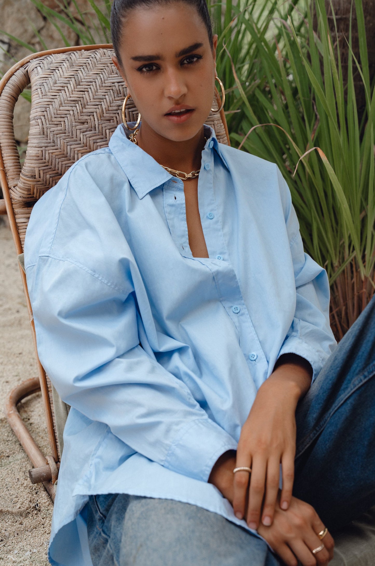 Cotton Long-Sleeve Shirt — Off-Duty Staple