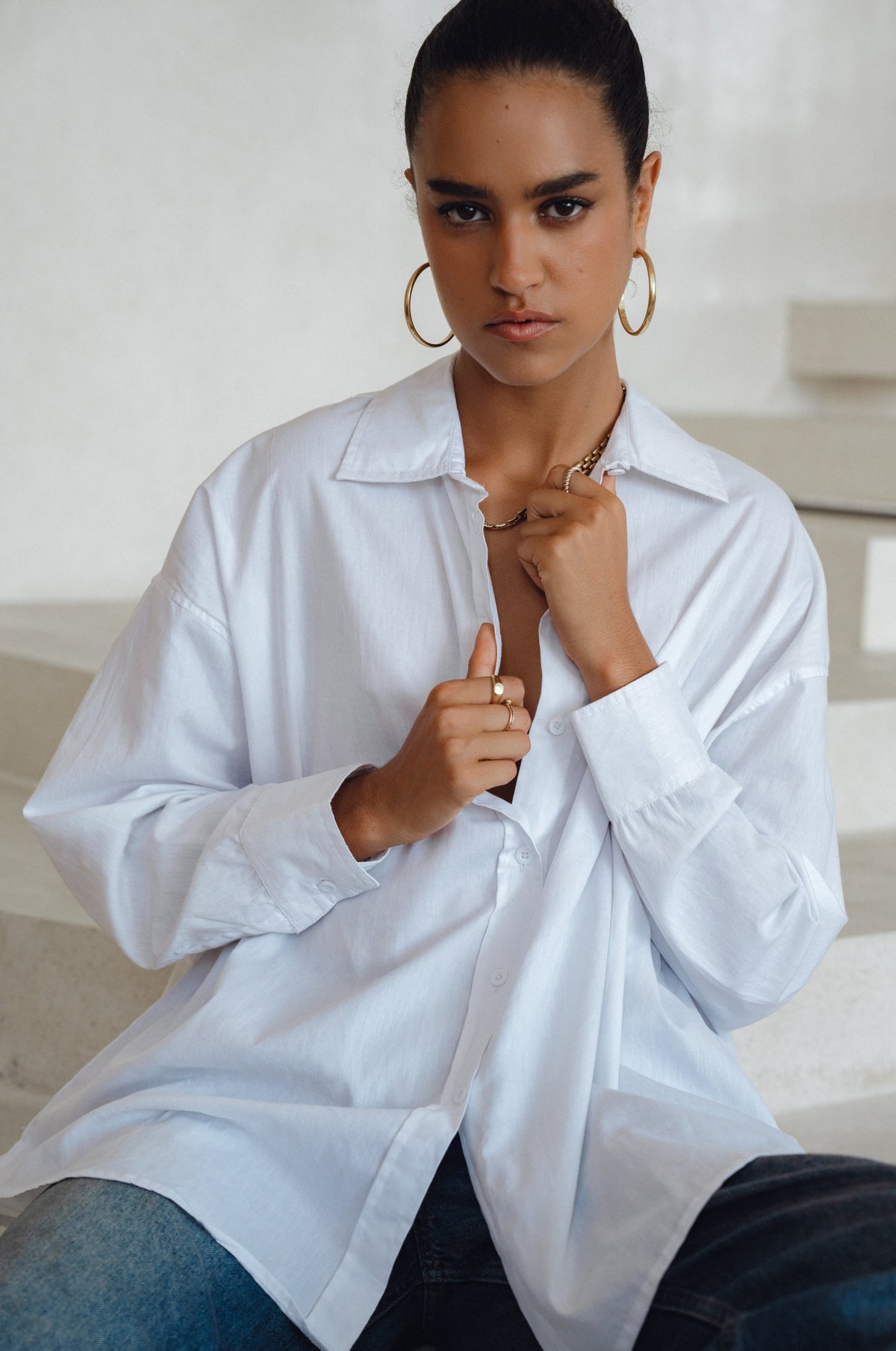 Cotton Long-Sleeve Shirt — Off-Duty Staple
