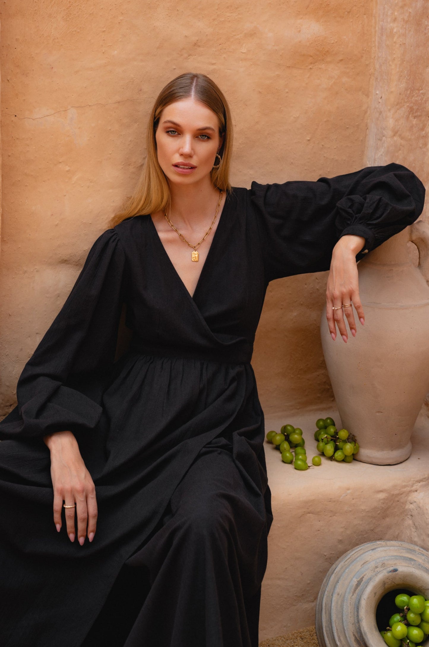 Linen Wrap Dress — Wrapped & Ready