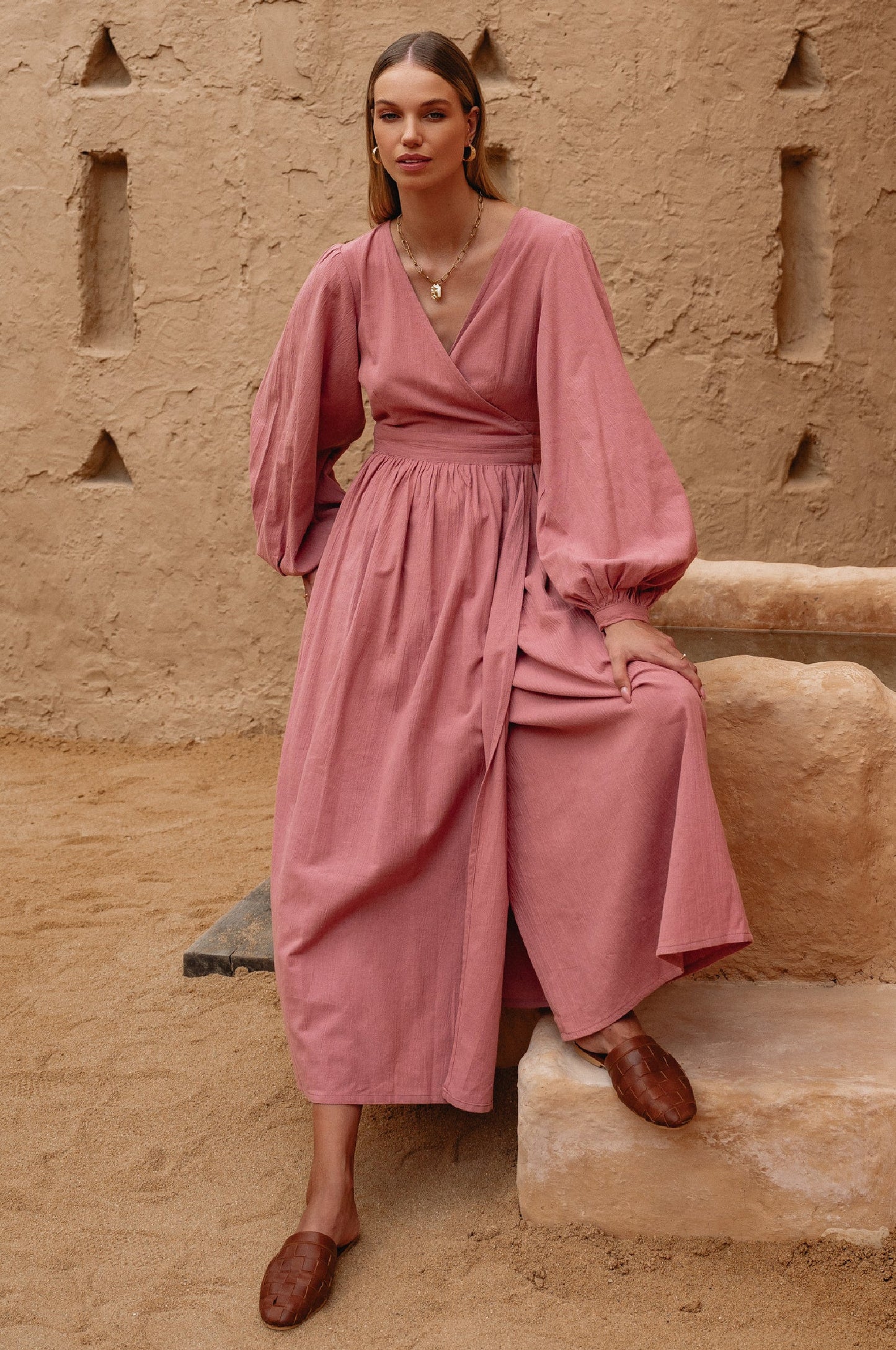 Linen Wrap Dress — Wrapped & Ready