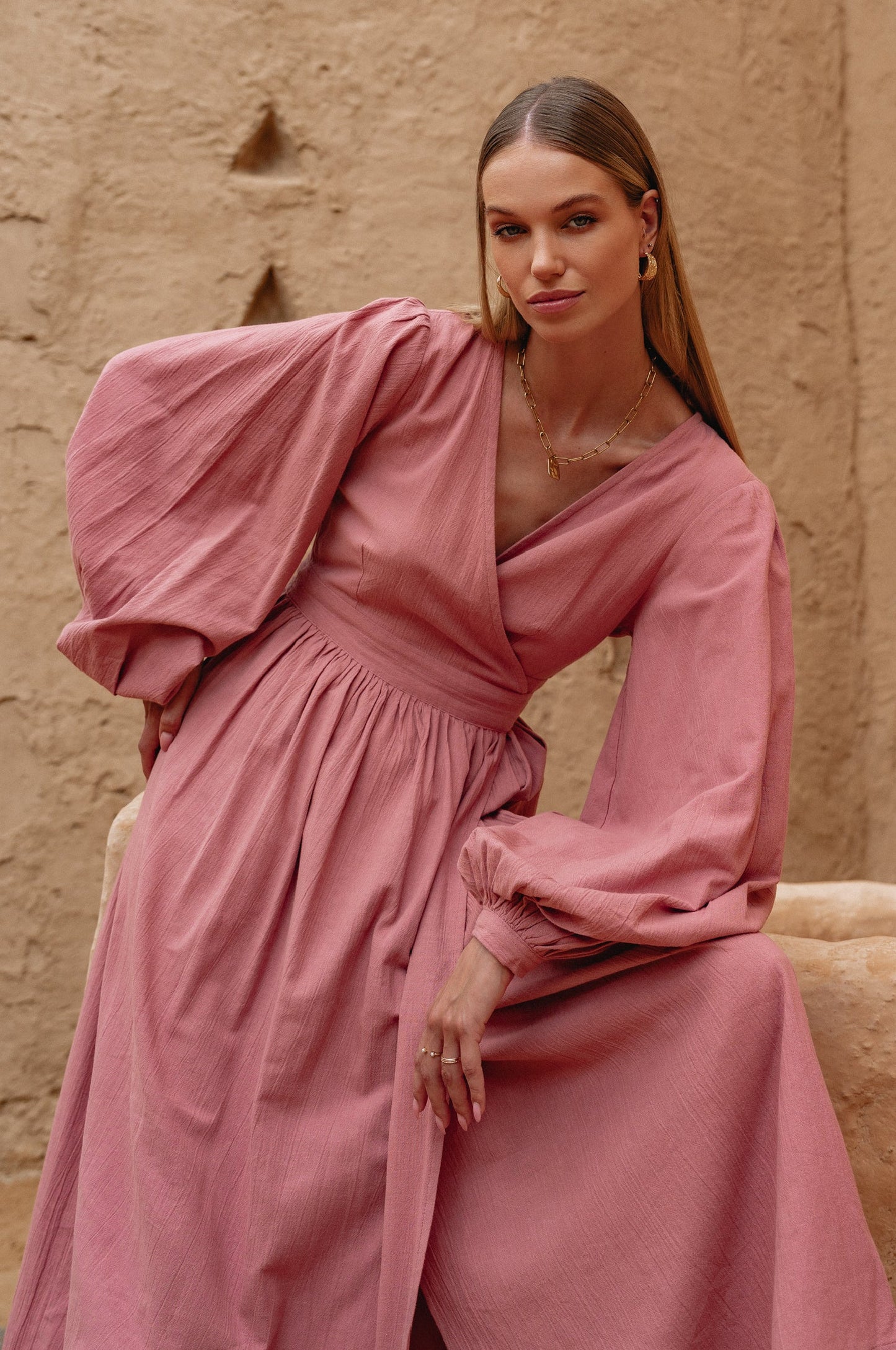 Linen Wrap Dress — Wrapped & Ready
