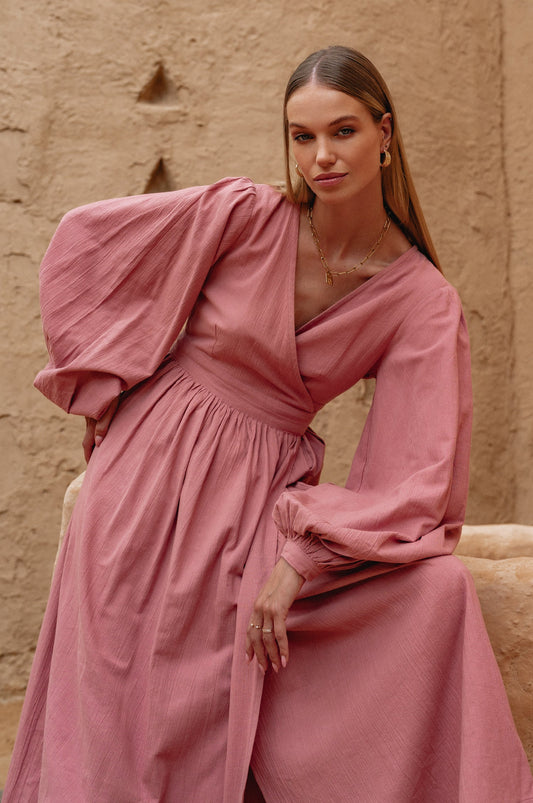 Linen Wrap Dress — Wrapped & Ready