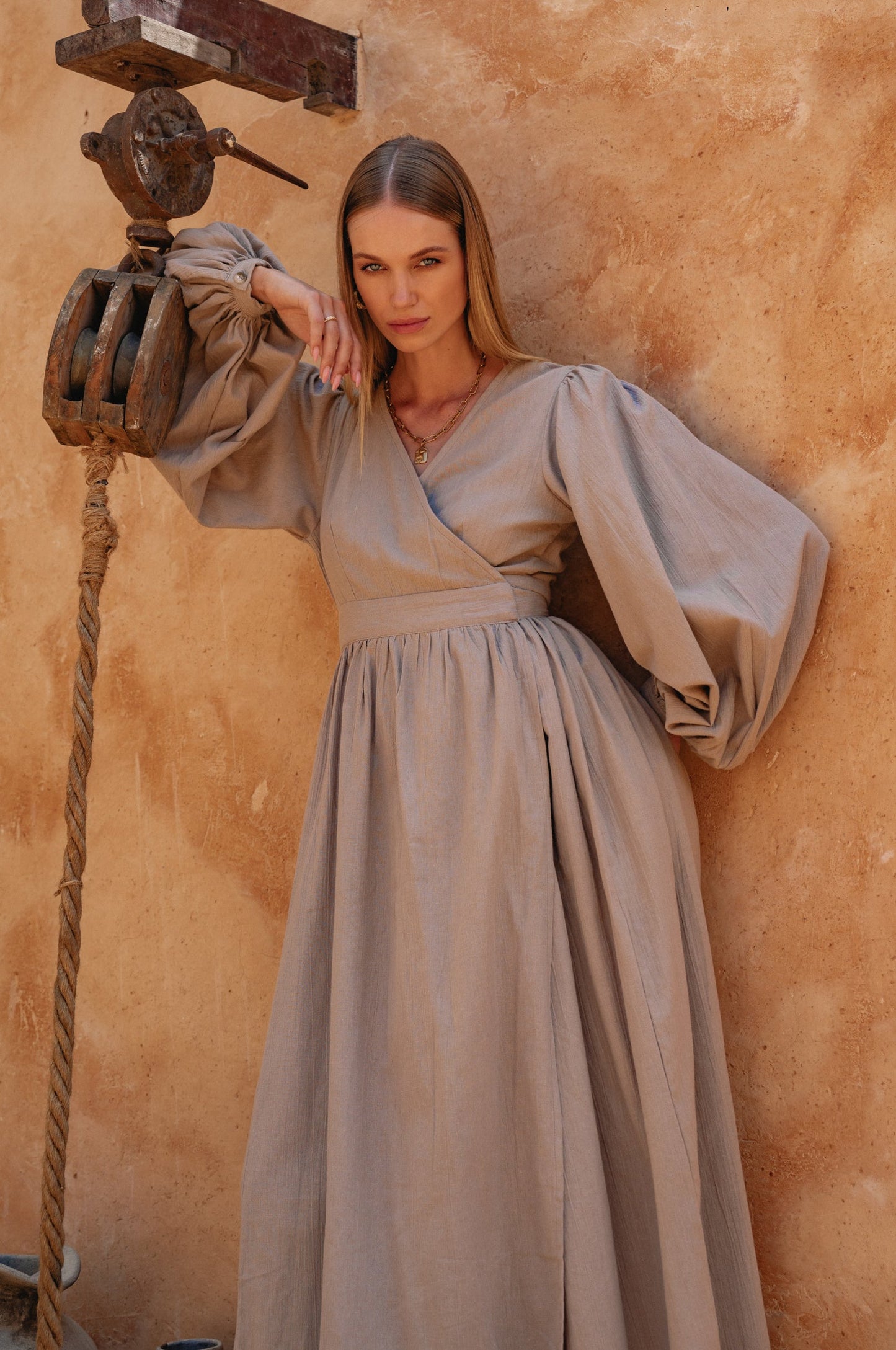 Linen Wrap Dress — Wrapped & Ready