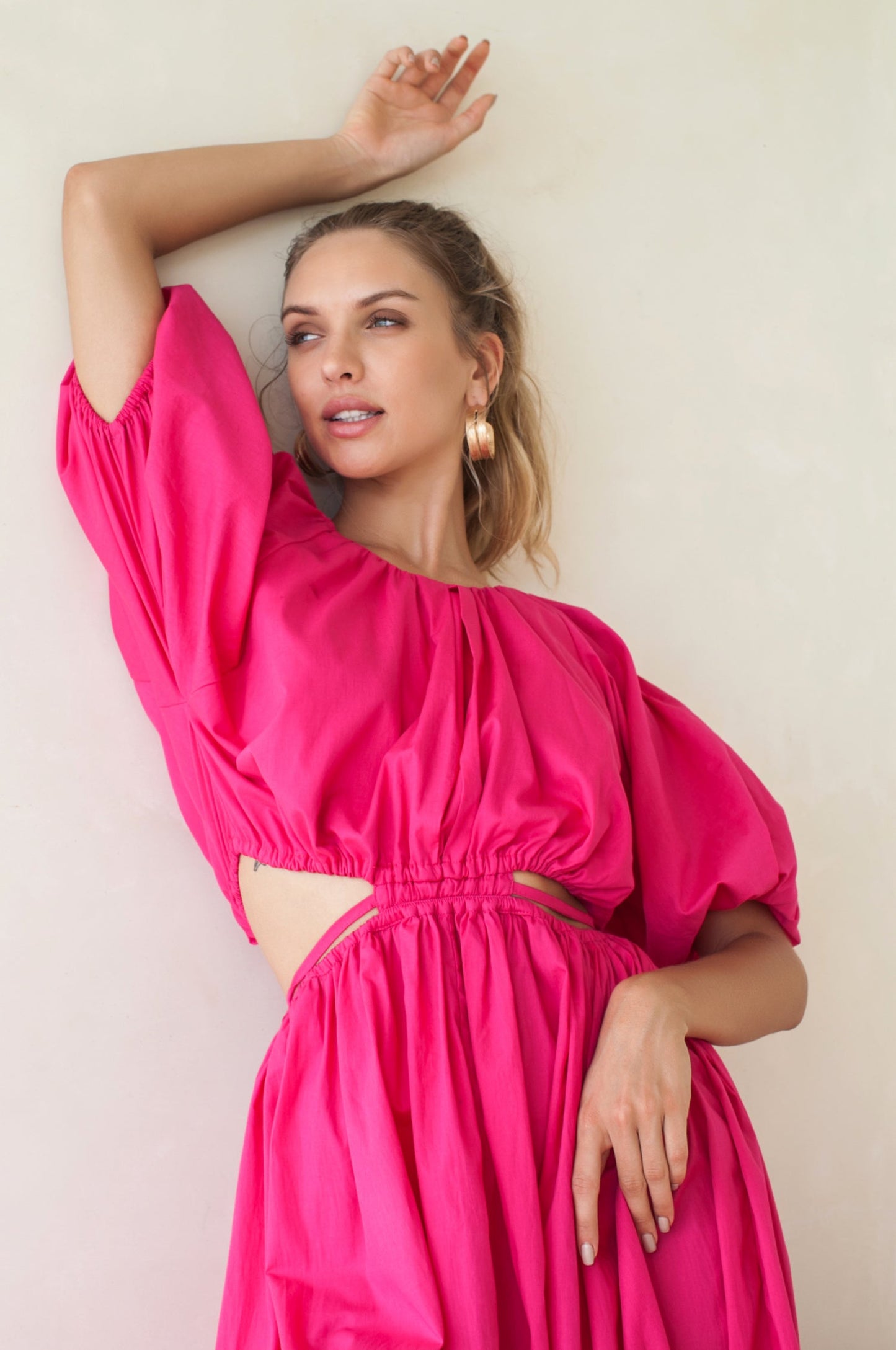 Poplin Cotton Cutout Midi Dress — Made to Swoon