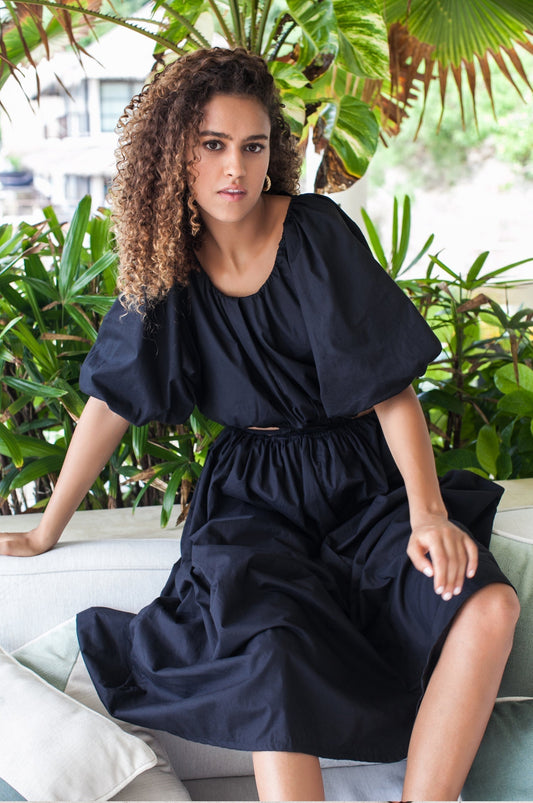Poplin Cotton Cutout Midi Dress — Made to Swoon