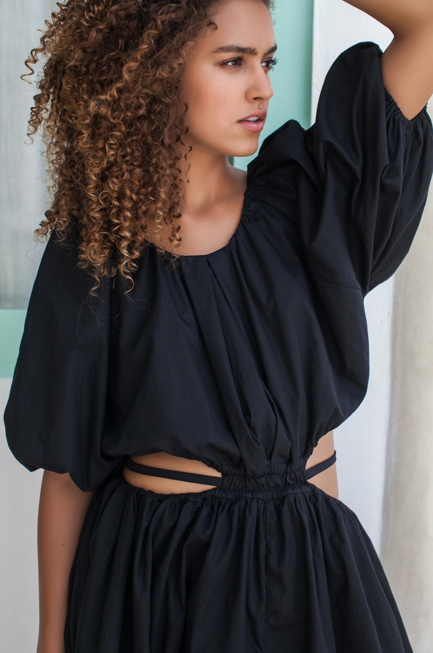 Poplin Cotton Cutout Midi Dress — Made to Swoon
