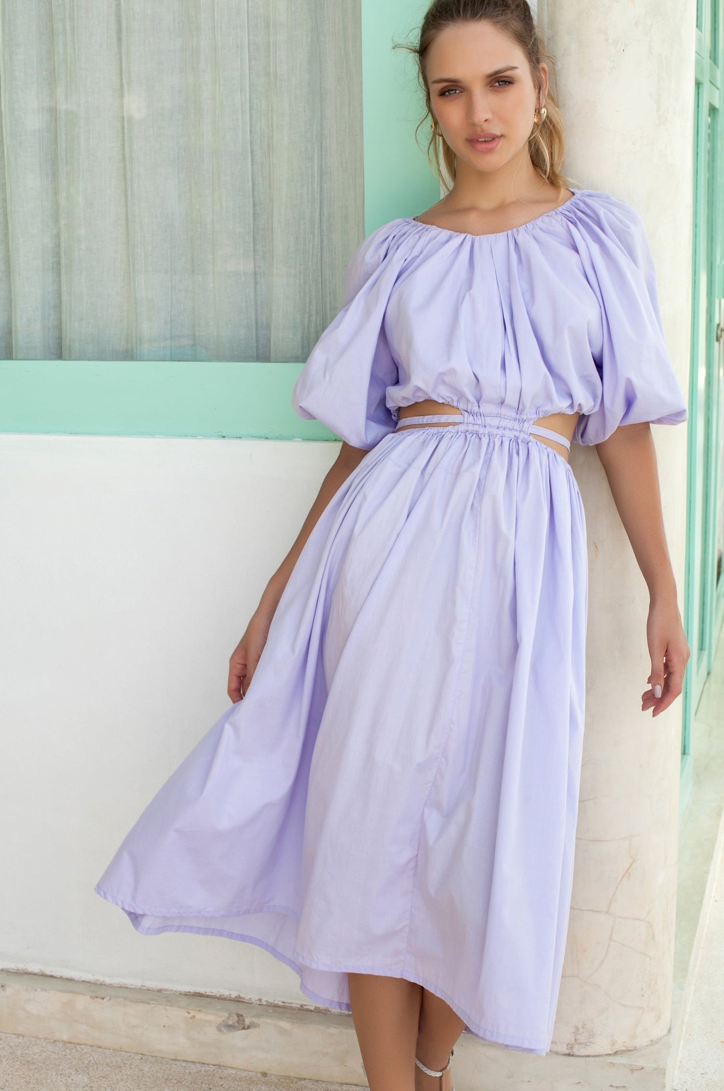 Poplin Cotton Cutout Midi Dress — Made to Swoon