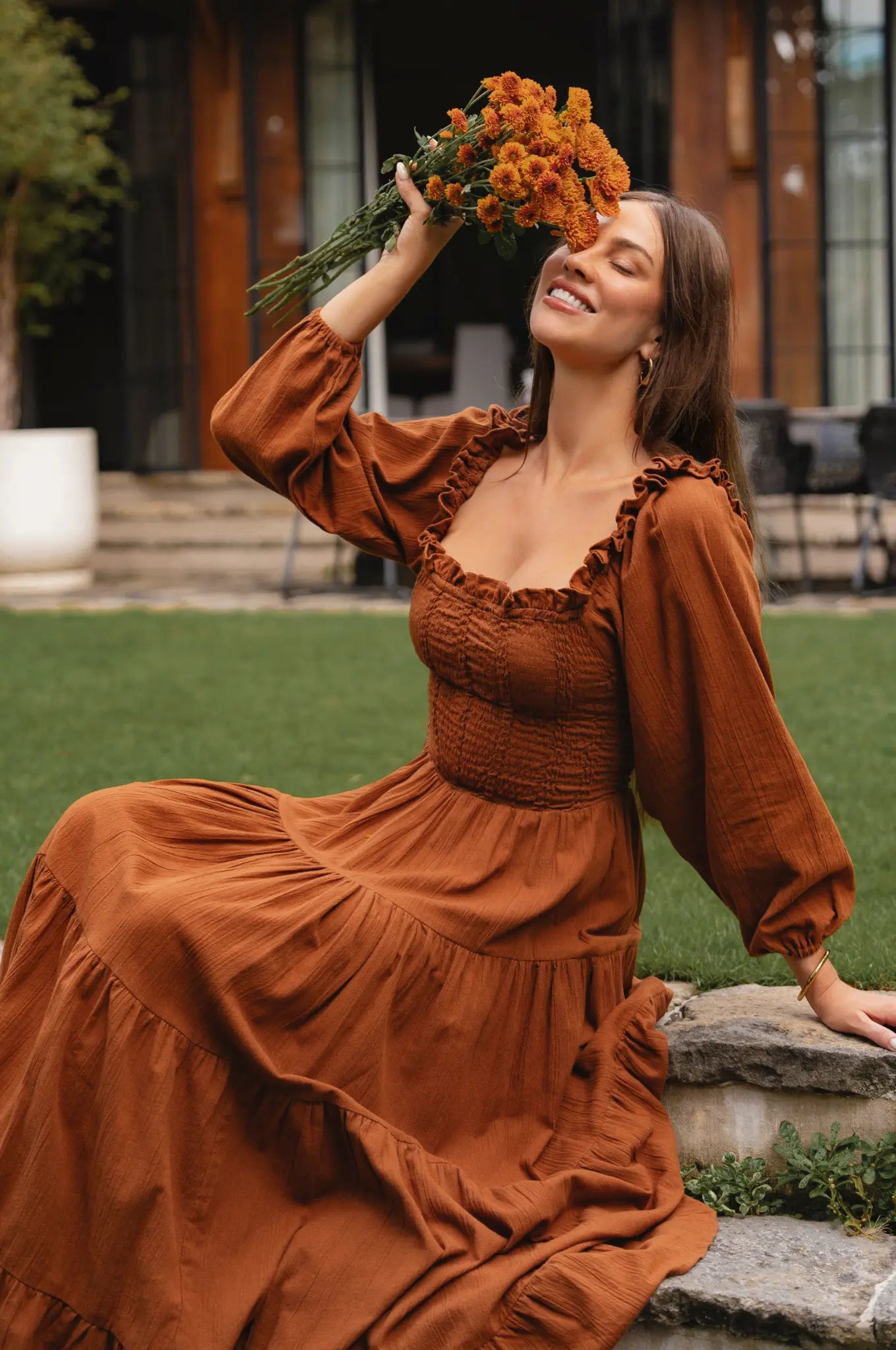 Tiered Linen Midi Dress — Soho After Dark