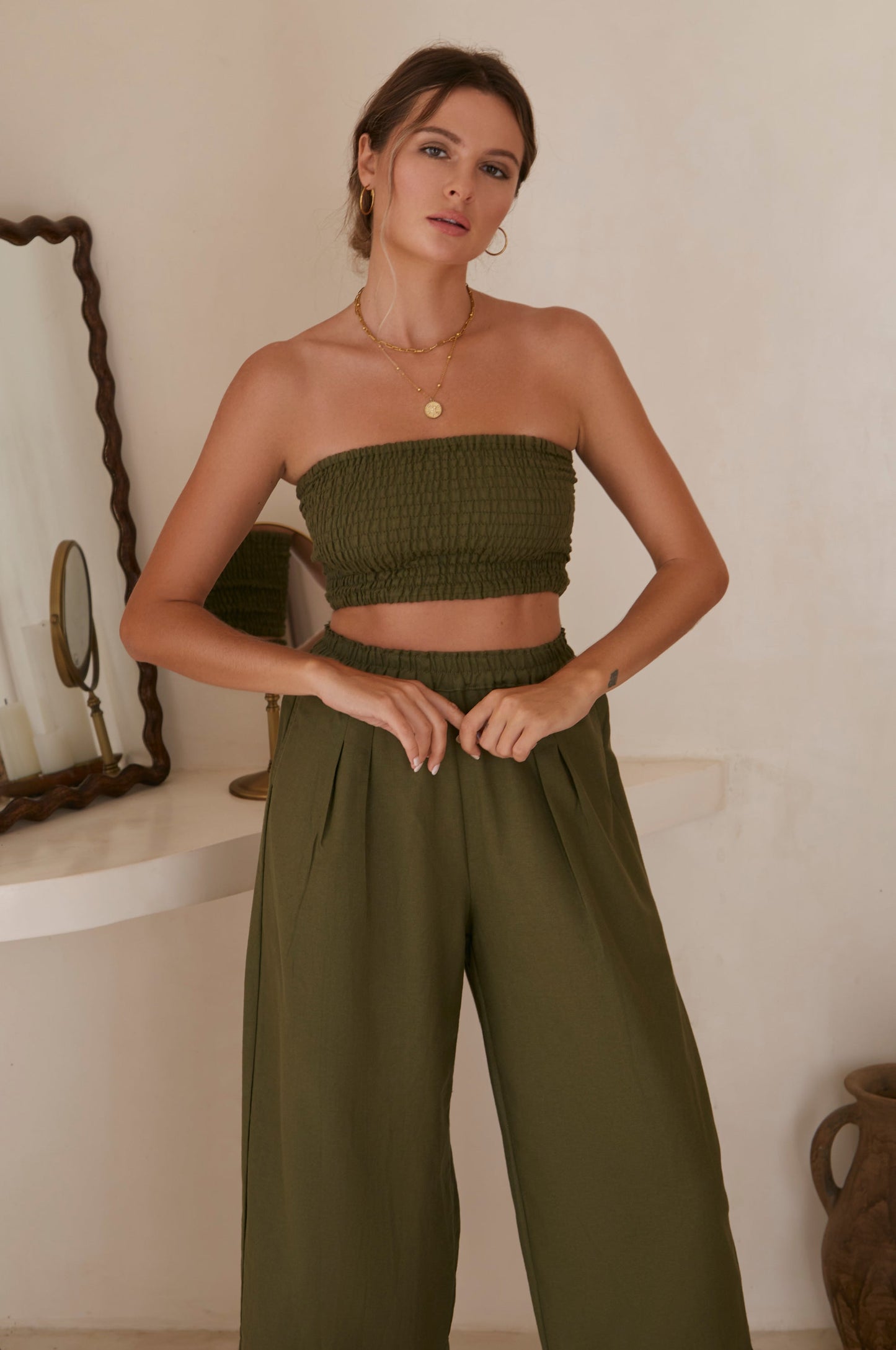 Smocked Bandeau Top — Heat On