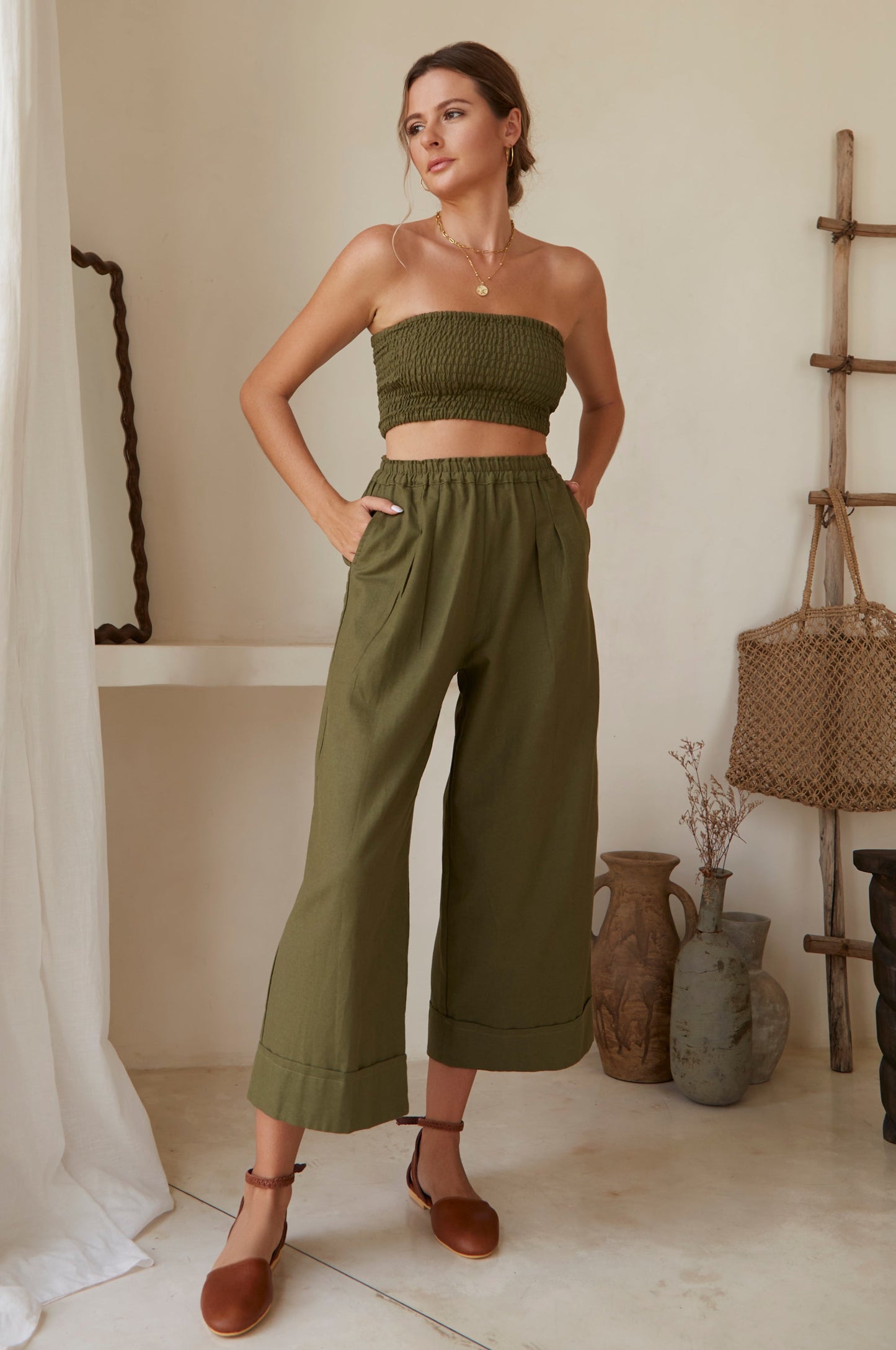 Smocked Bandeau Top — Heat On
