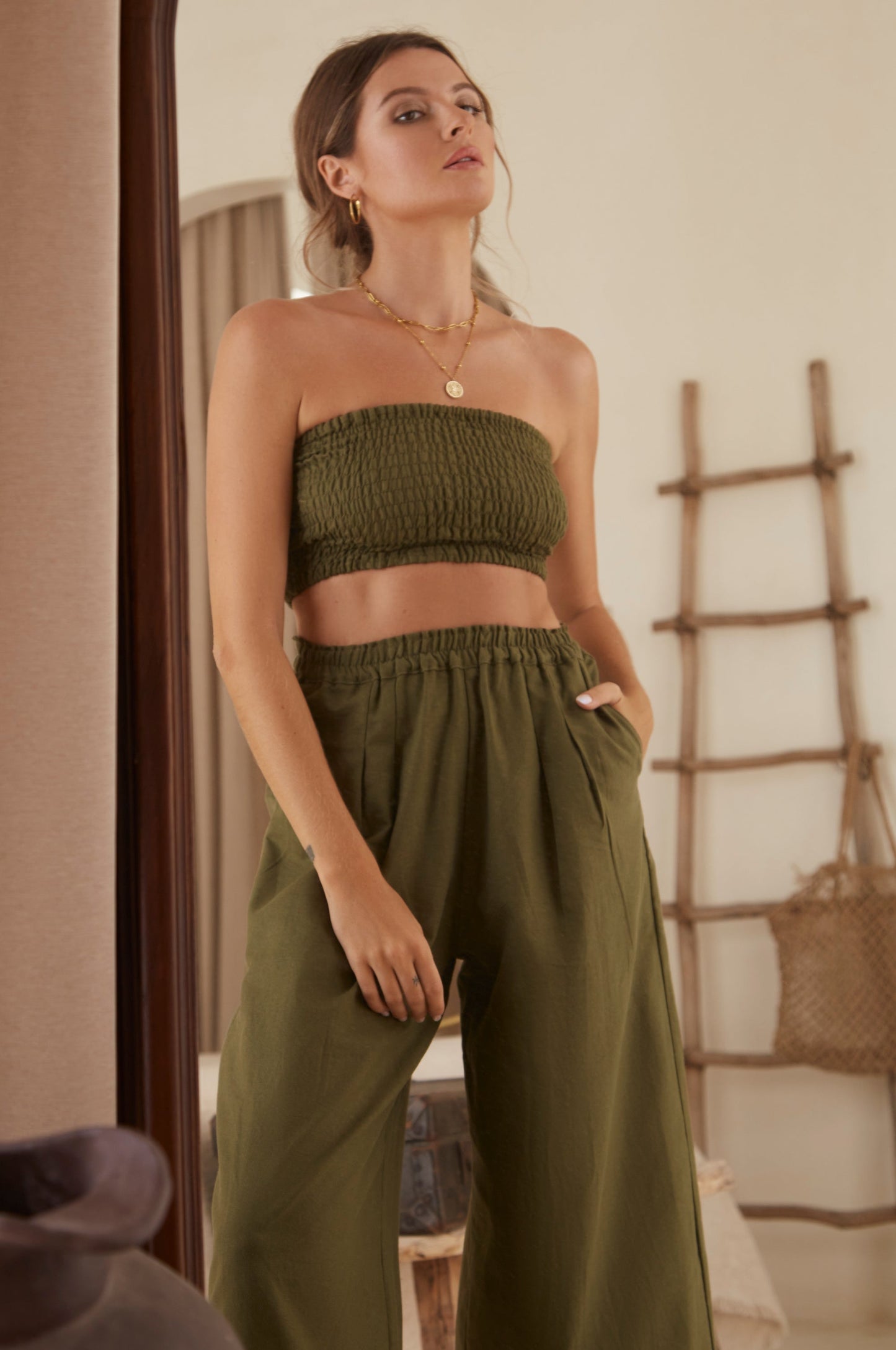 Smocked Bandeau Top — Heat On