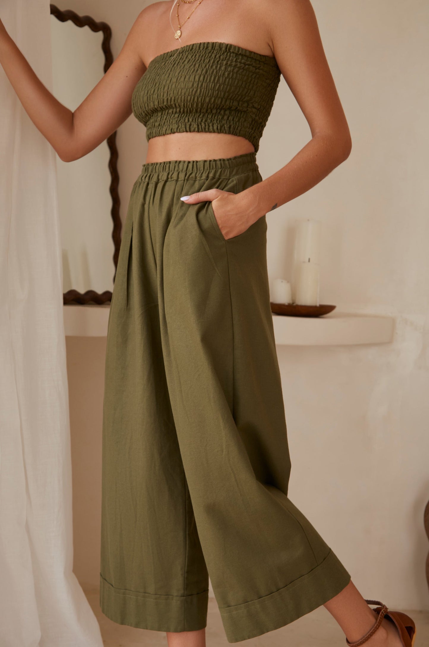 Smocked Bandeau Top — Heat On