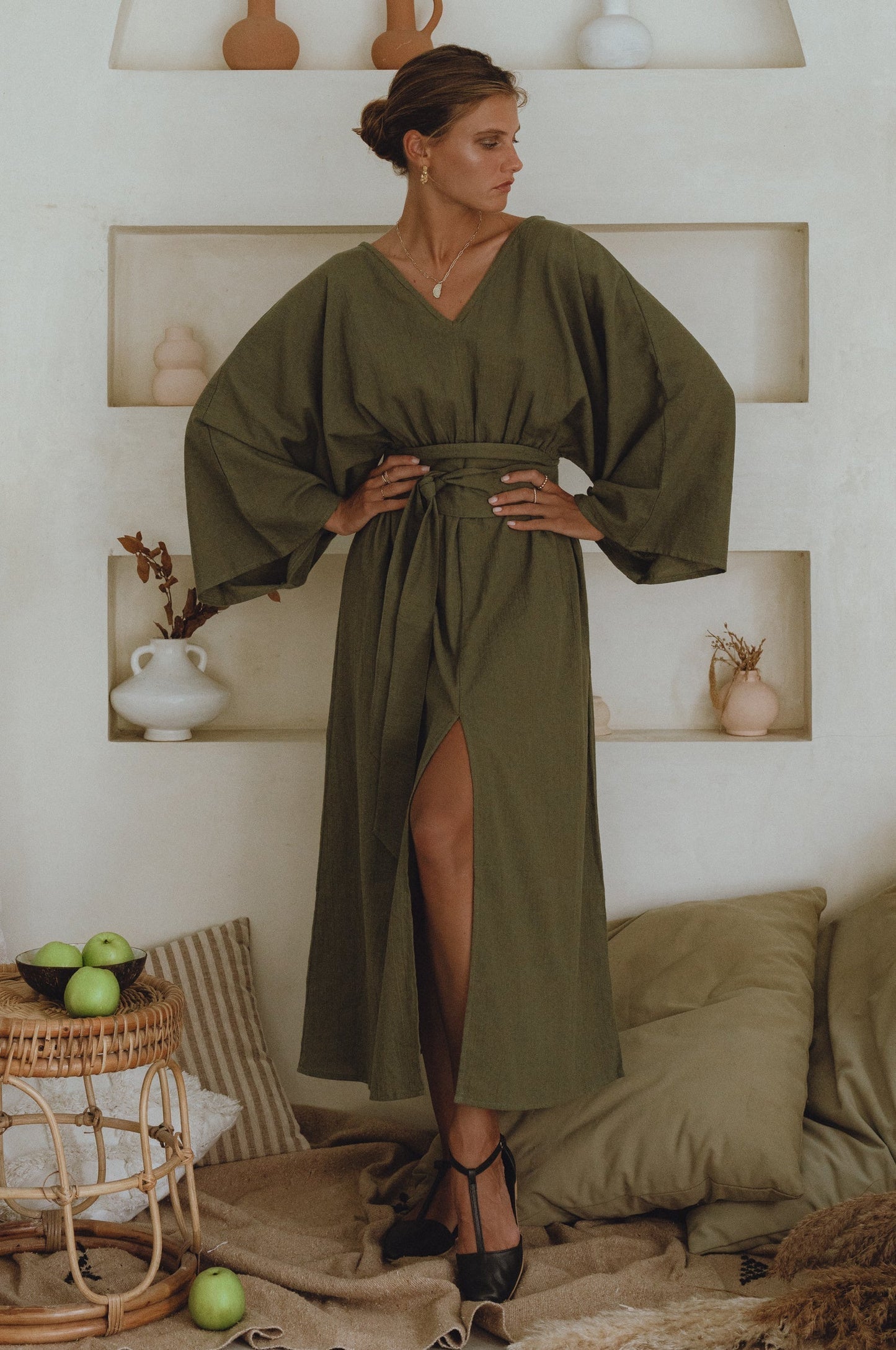 Linen Kimono Dress — Slow Mornings, Bold Nights