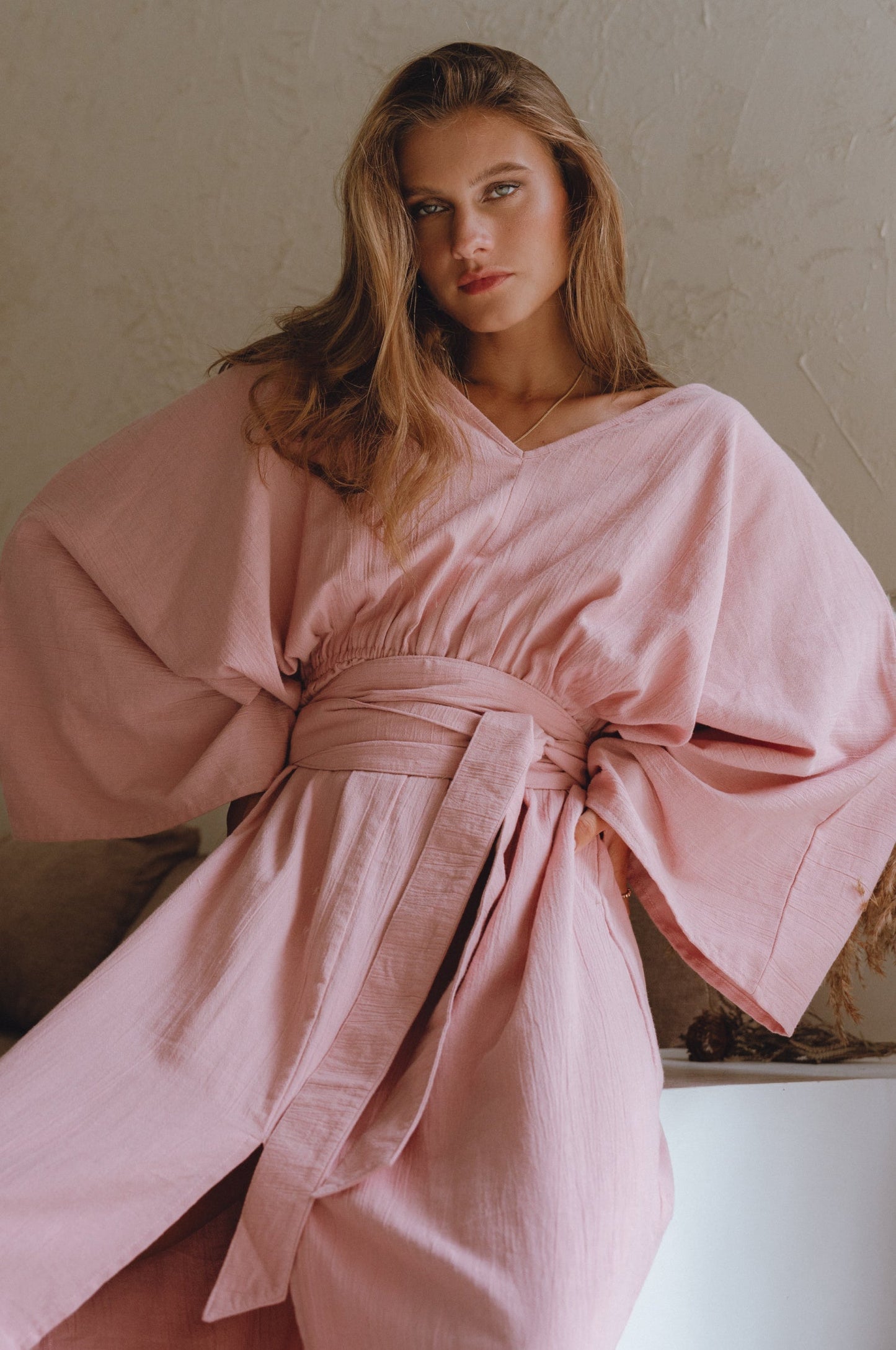 Linen Kimono Dress — Slow Mornings, Bold Nights