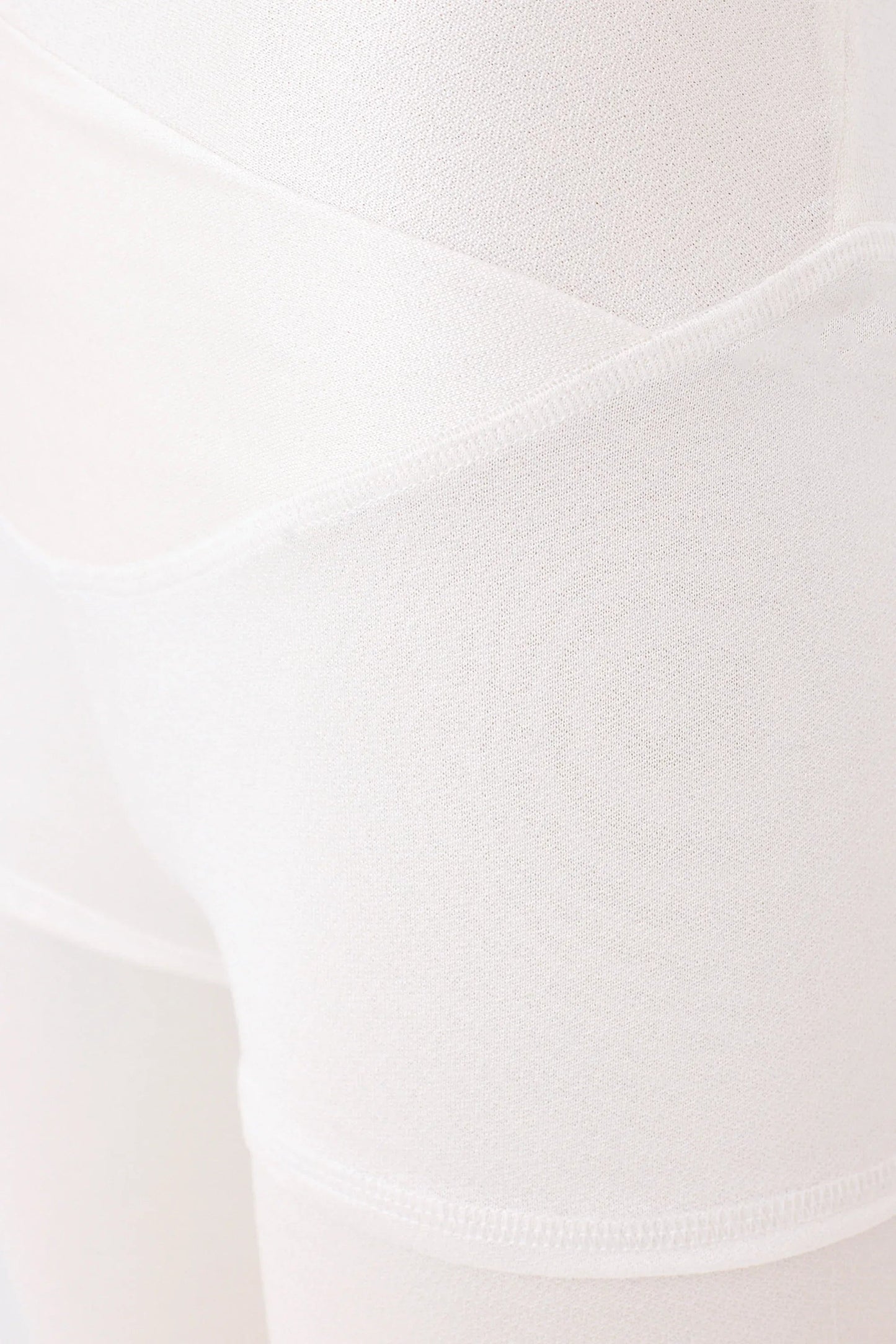 Silk Sports Shorts — Barely-There White