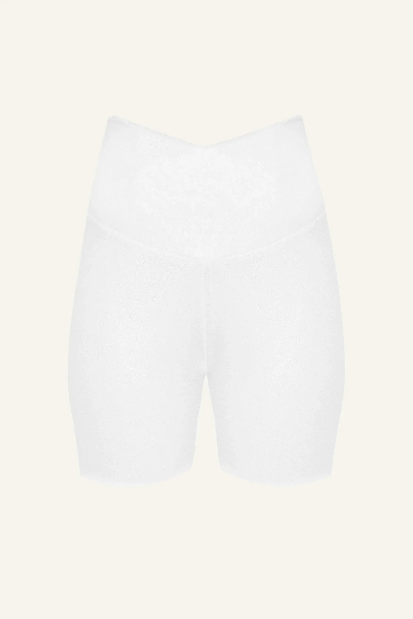 Silk Bike Shorts — Liquid White