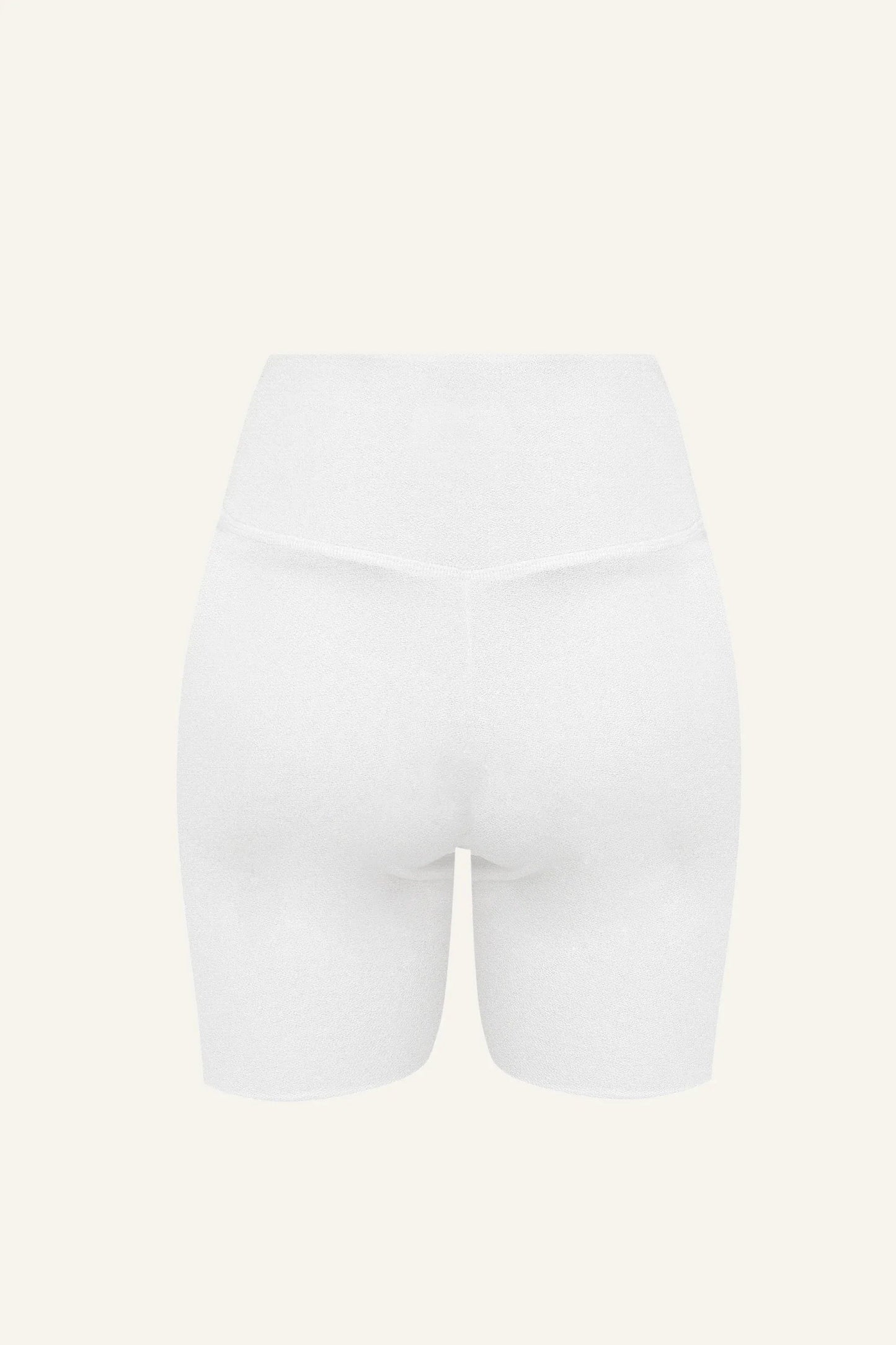 Silk Bike Shorts — Liquid White